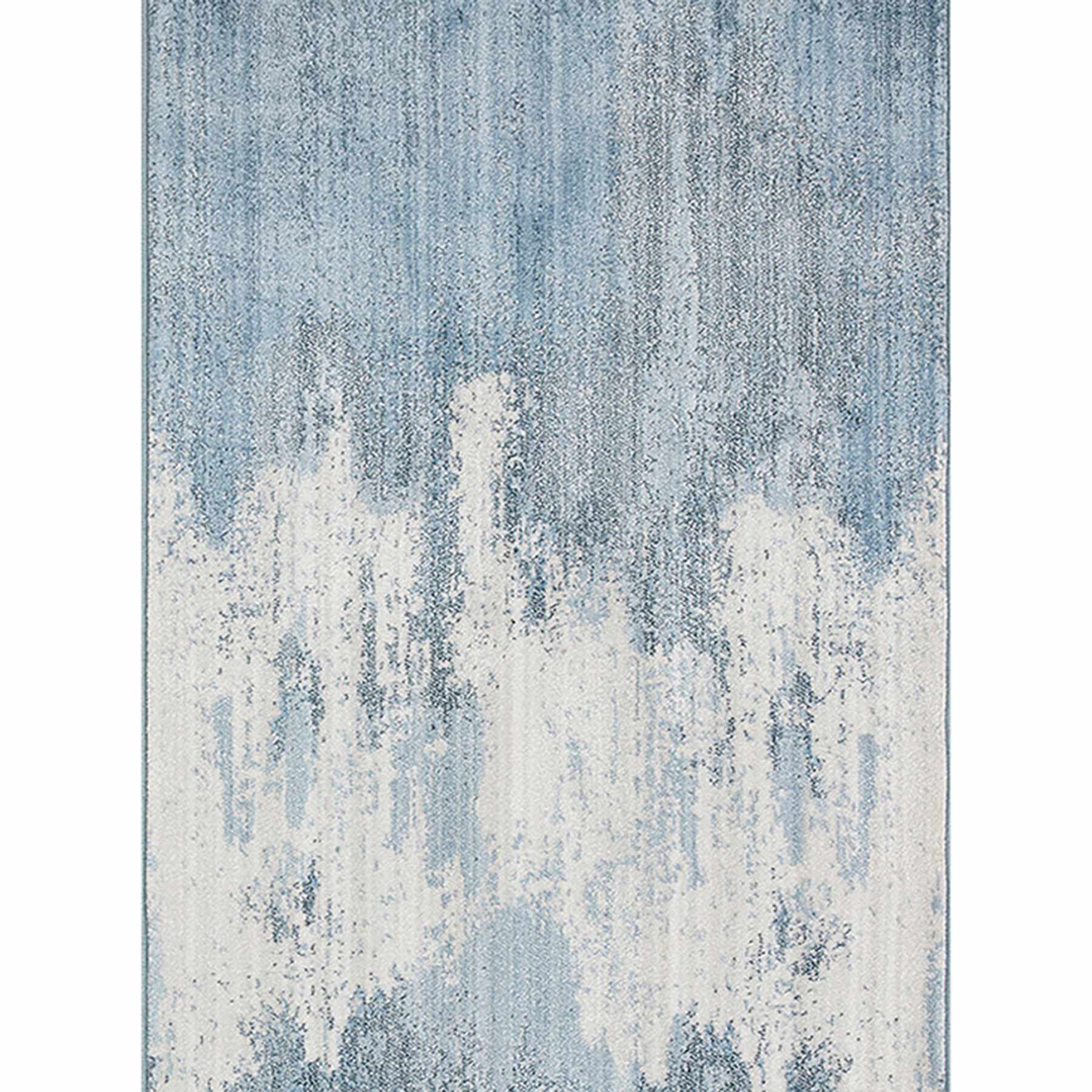 (B763) Ty Pennington Cypress Blue Ombre Runner, 2x7