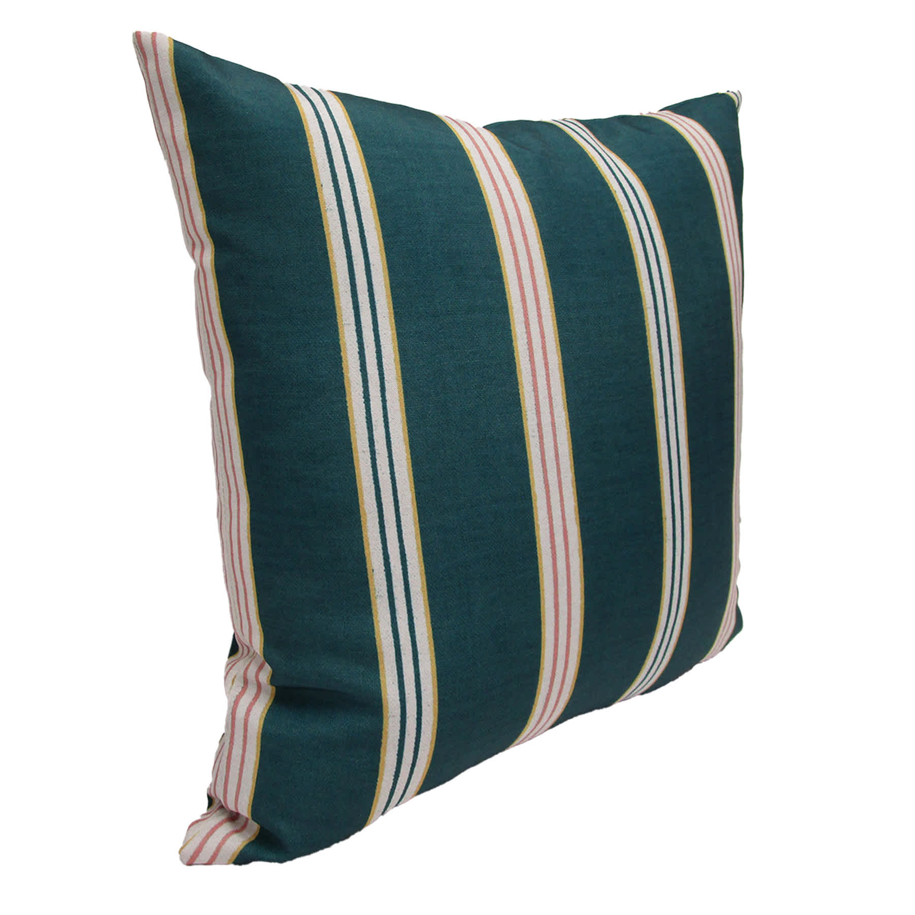 Honeybloom Dark Green Stripe Outdoor Throw Pillow, 16"