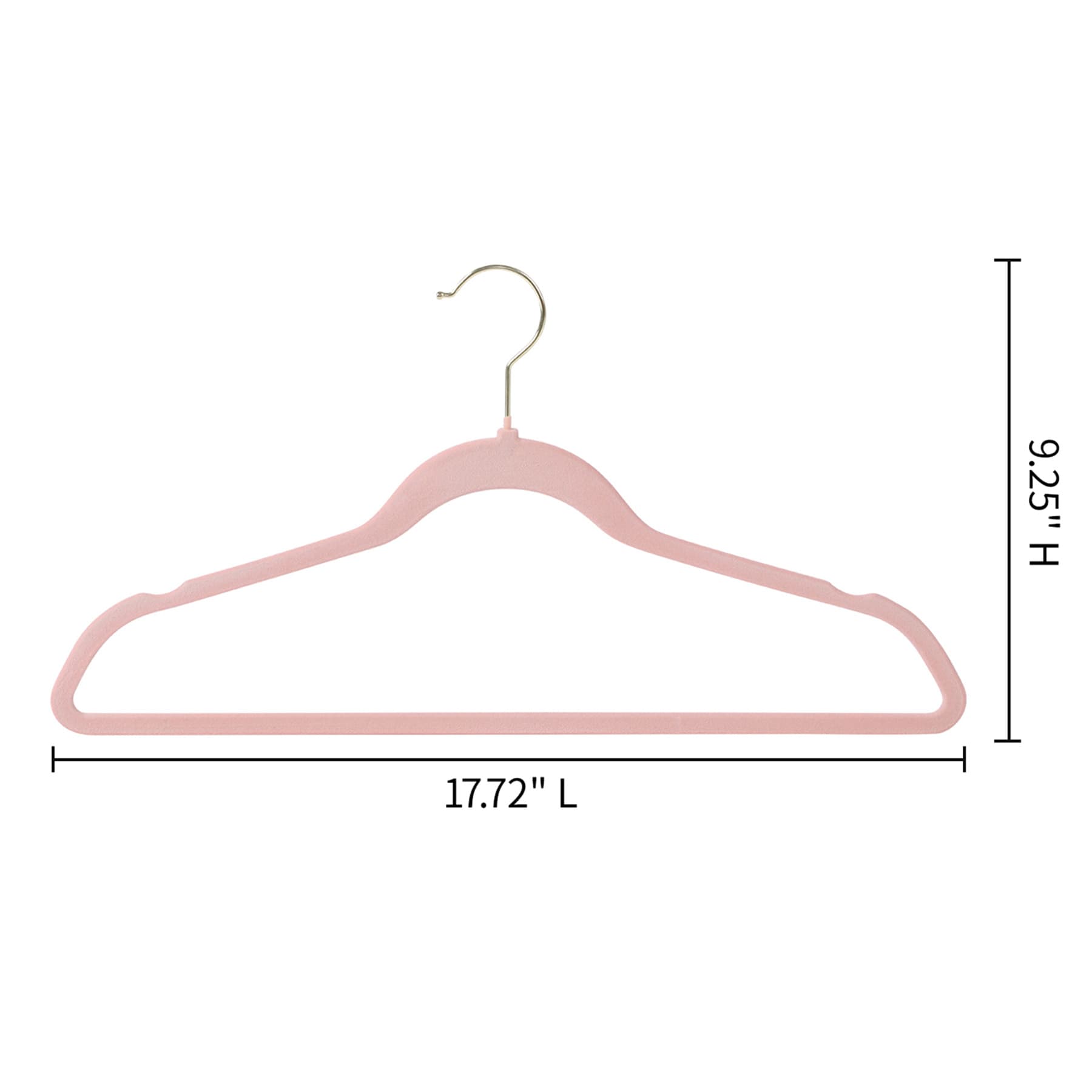 25-Pack Velvet Hangers, Pearl Blush