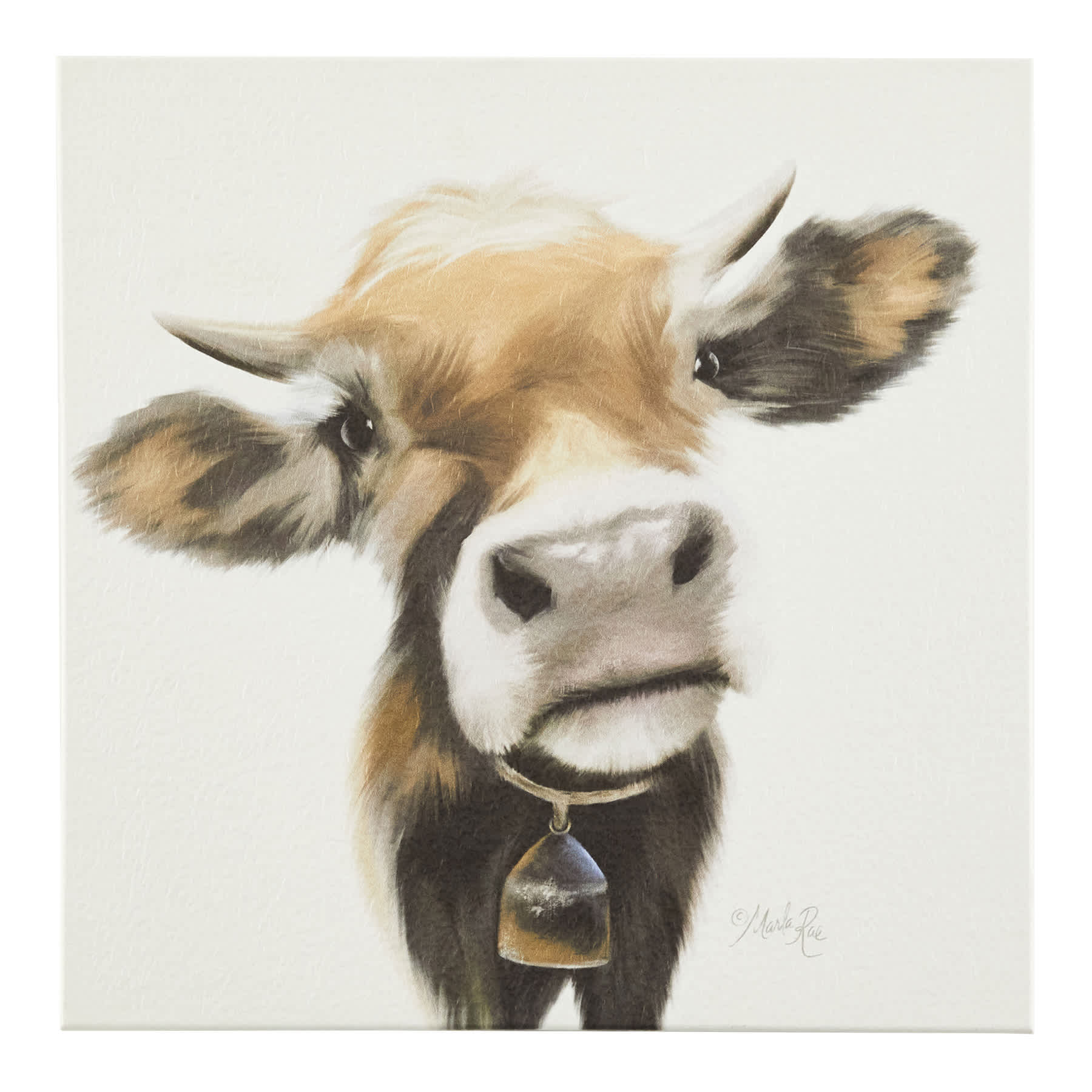 Bessie Cow Canvas Wall Art, 12"
