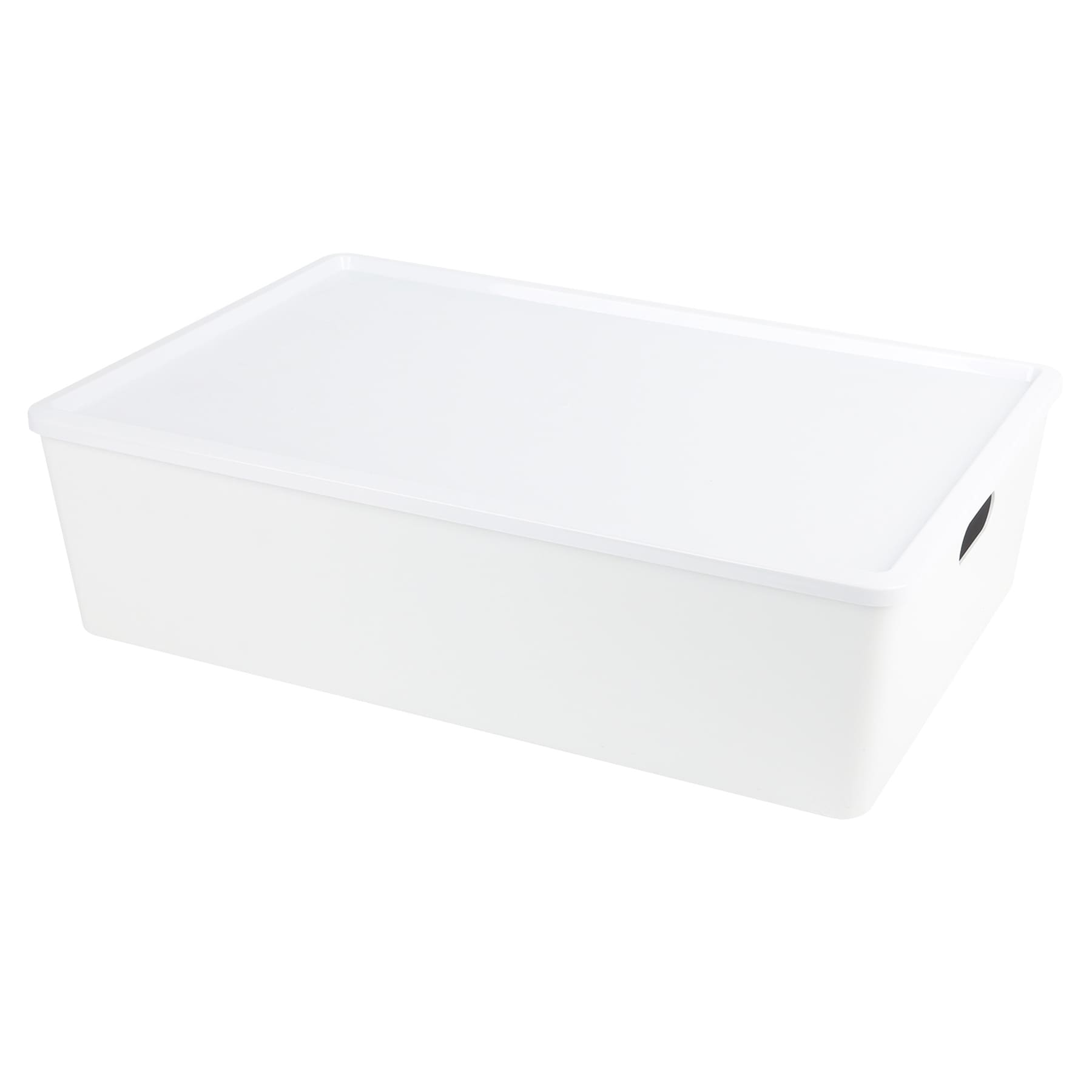 Lisse White Bin with Lid, 26l