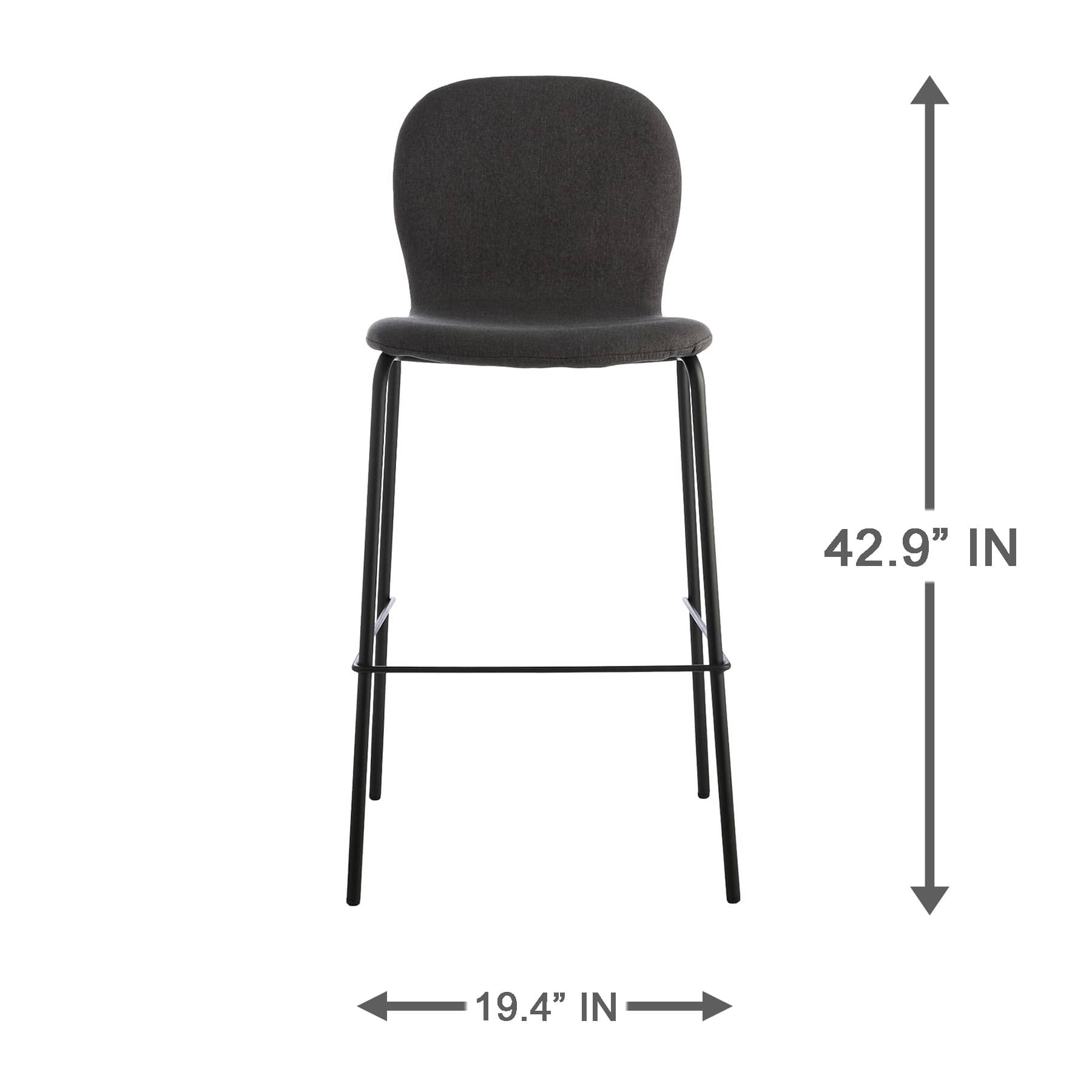 Preston Barstool - Charcoal
