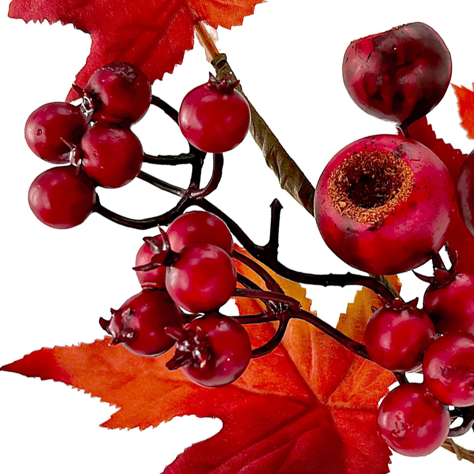 Red Berries & Leaves Pick, 12"