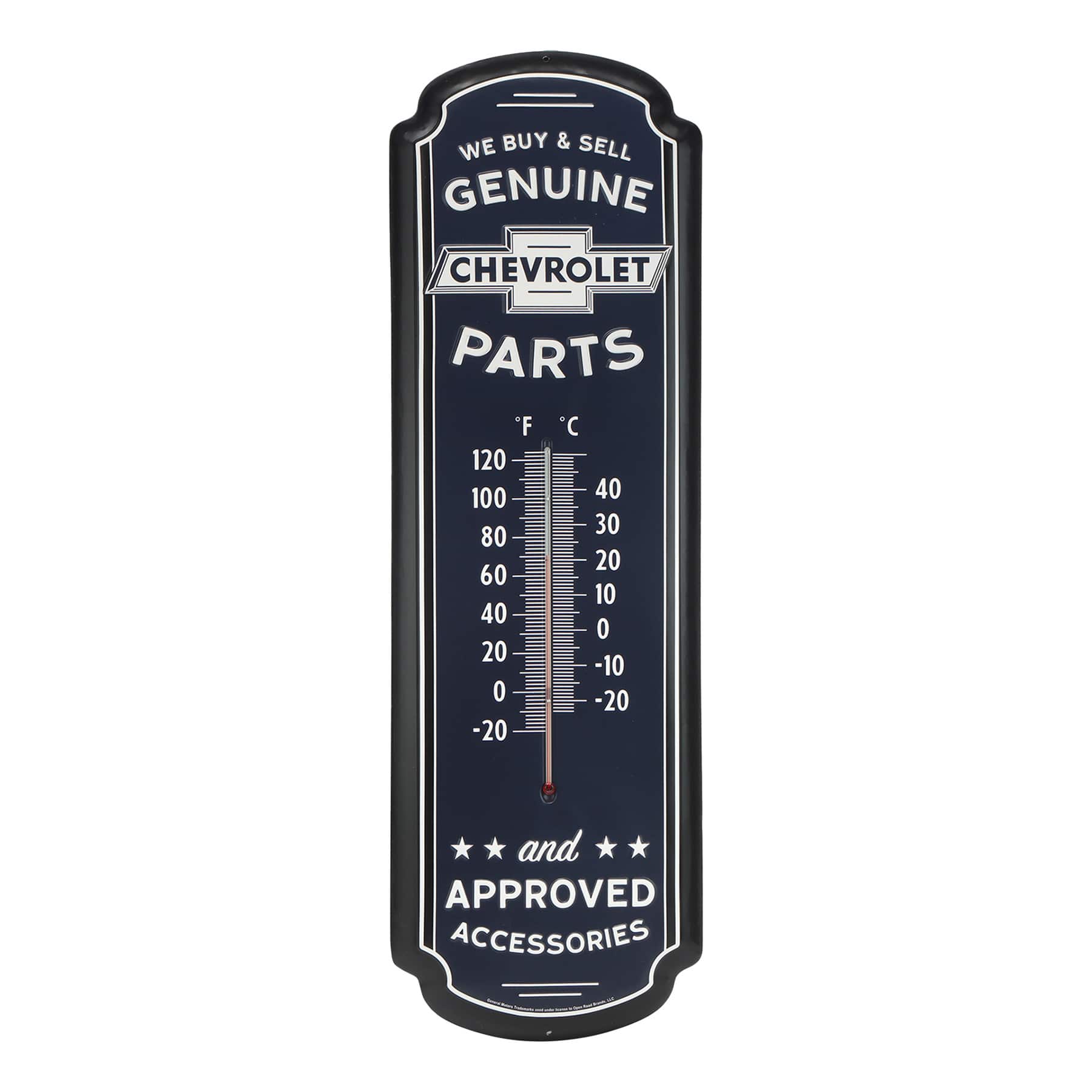 Die Cut Tin Thermometer Chevrolet