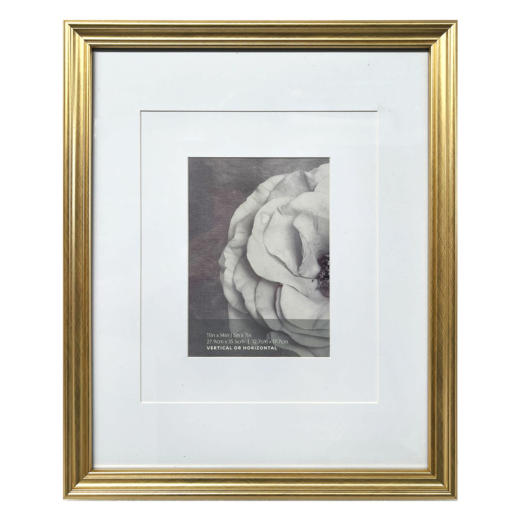 11x14 Gold Ornate Matted to 5x7 Wall Frame