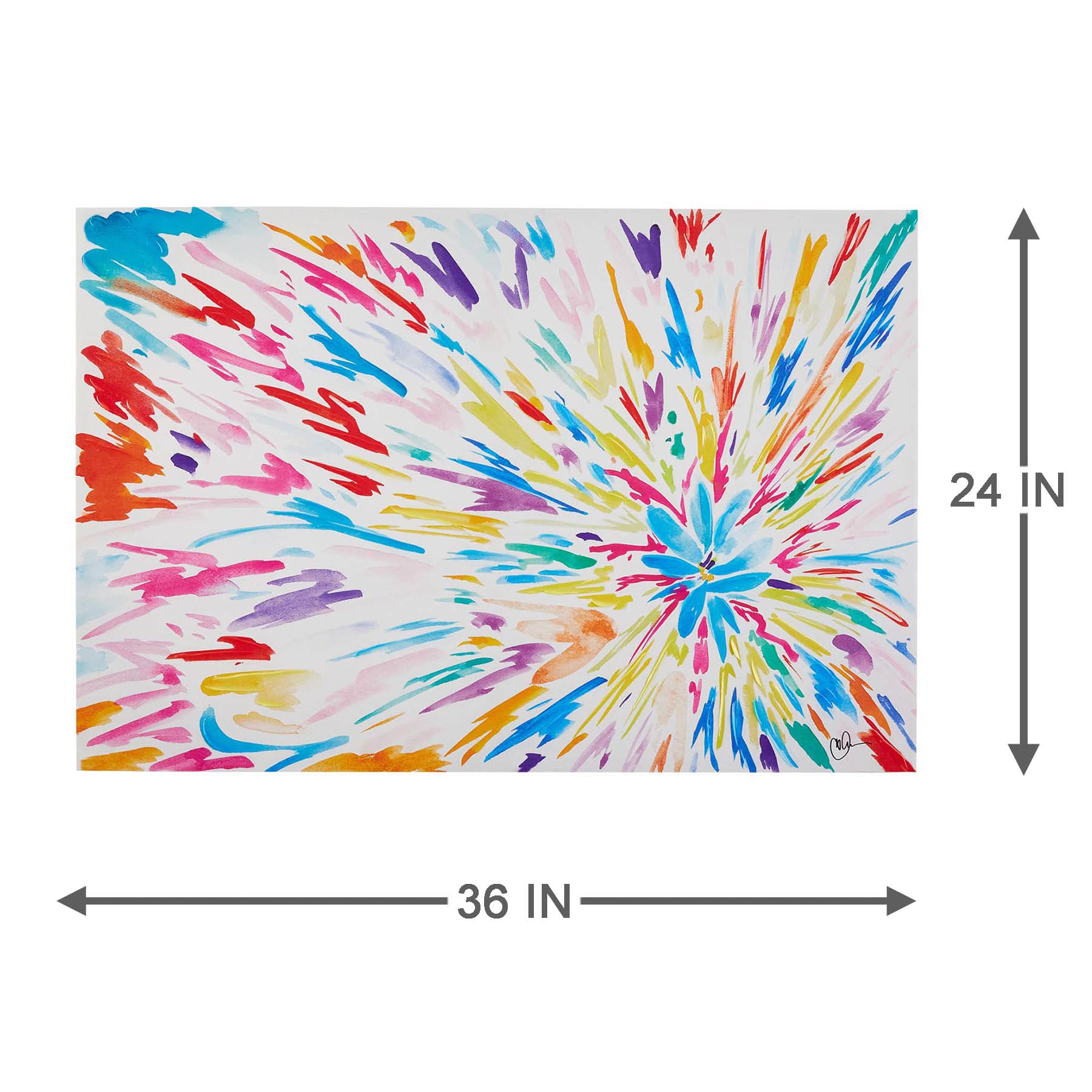Colorful Abstract Canvas Wall Art, 36x24