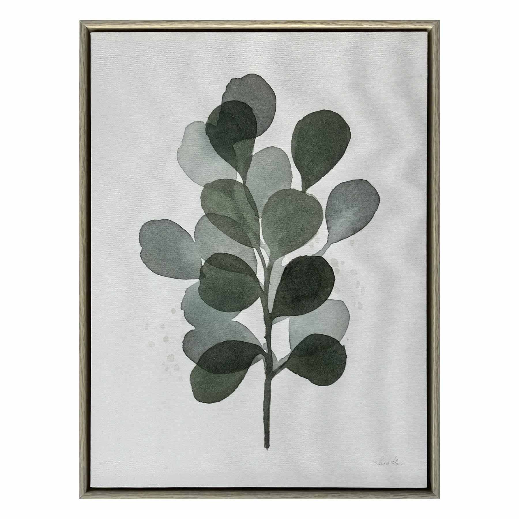 Framed Leaf Canvas Wall Art,12x16