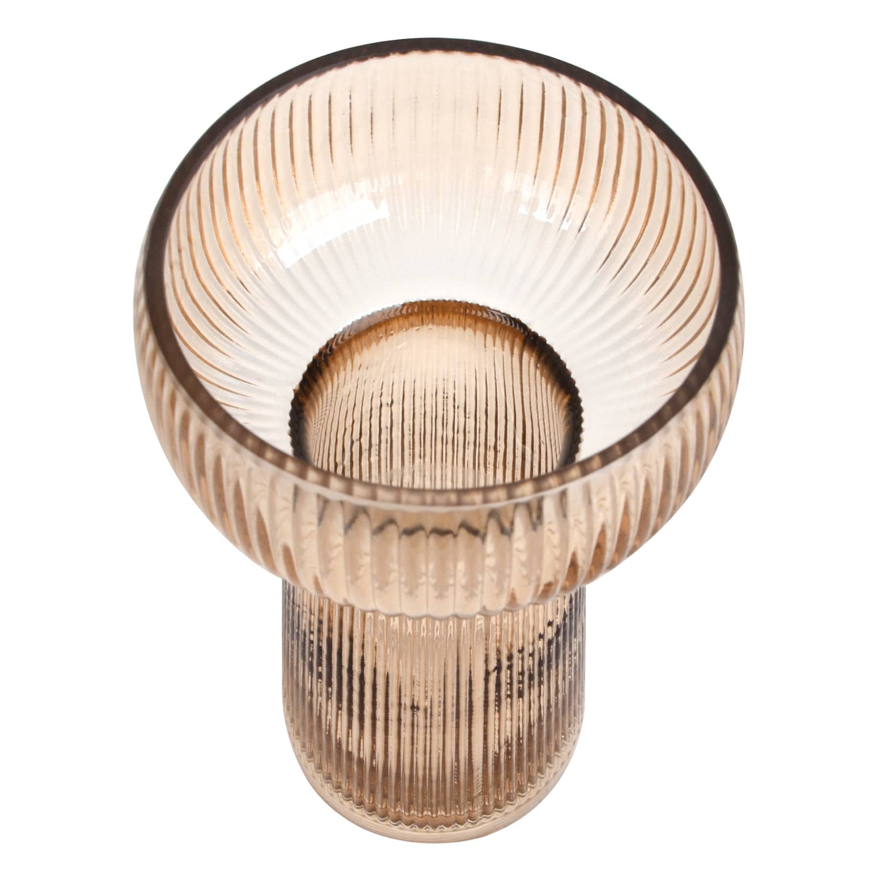 Willow Crossley Bubble Ribbed Glass Vase, 8"