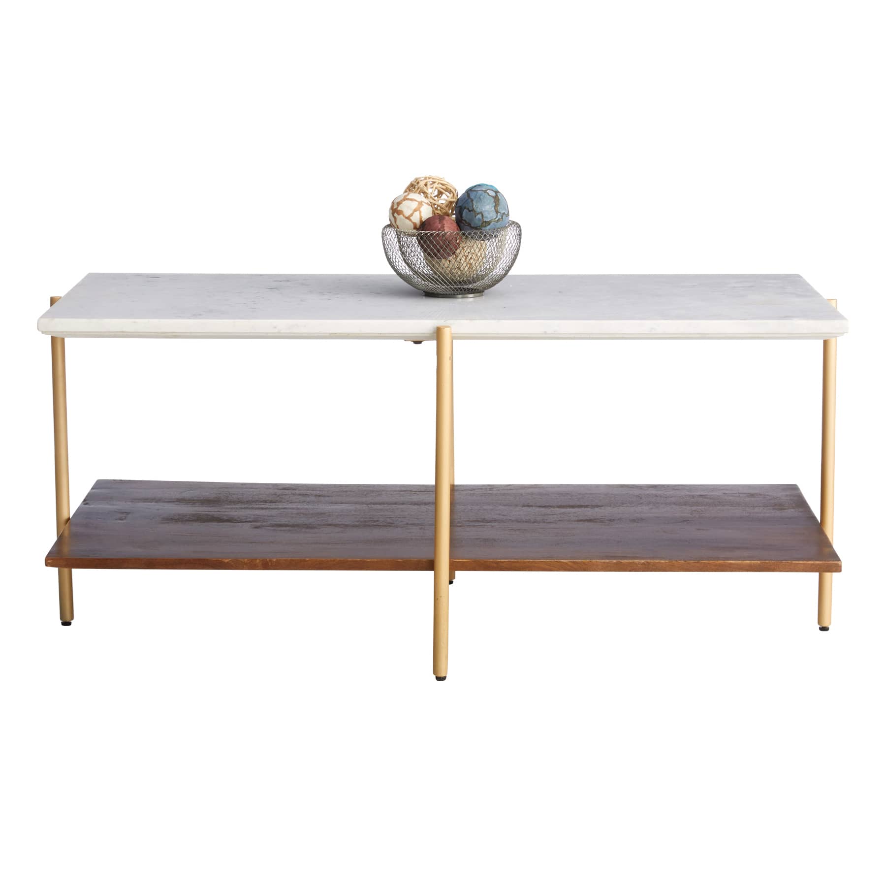 Crosby St. Wren Wooden & Stone Coffee Table