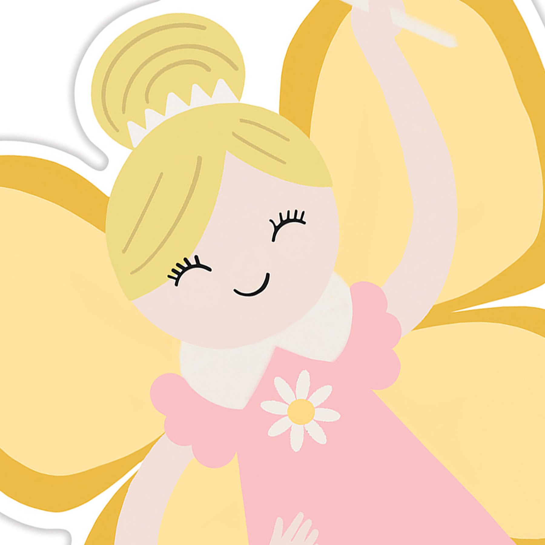 Tiny Dreamers Yellow Winged Fairy Wall Decor, 17x11