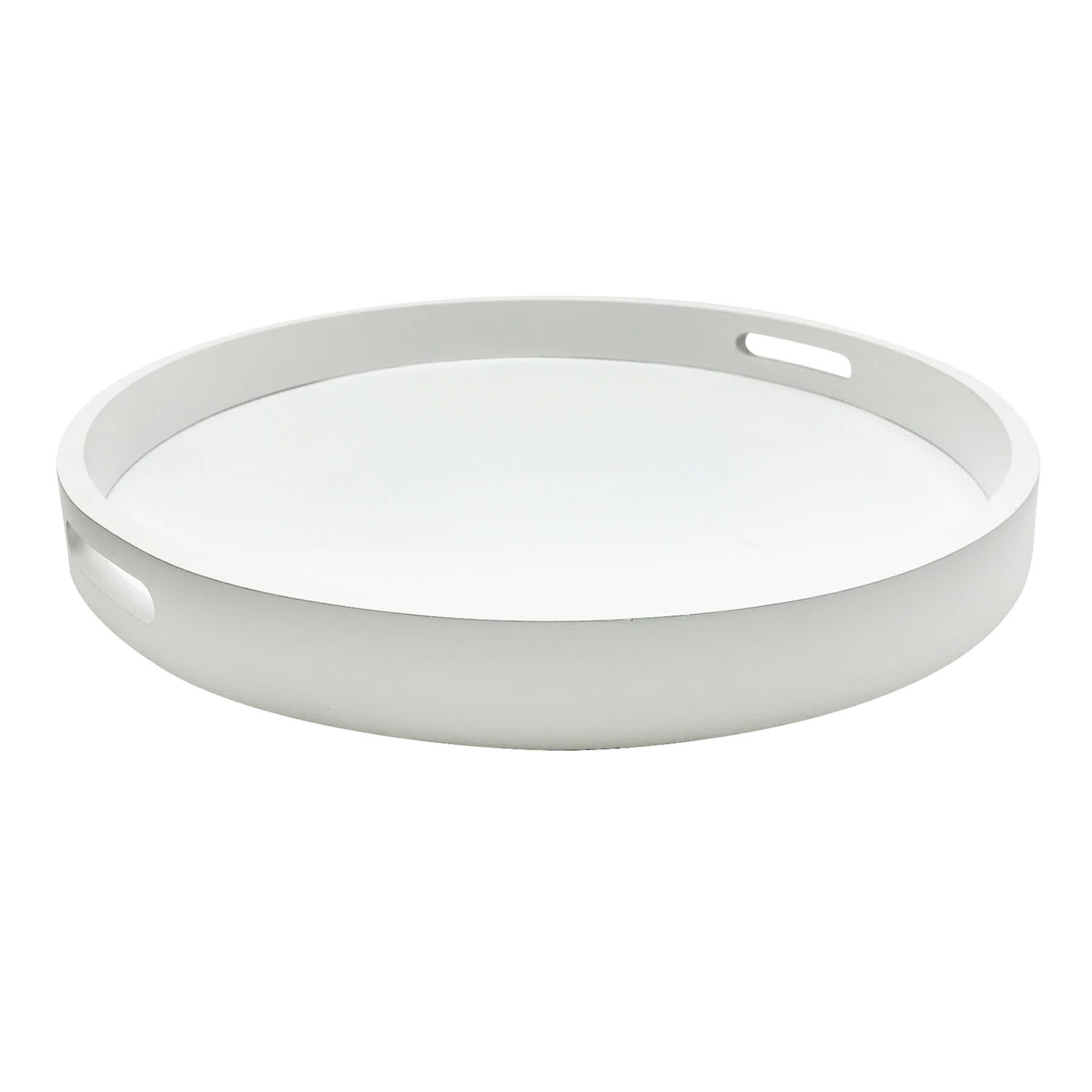 Providence White Round Tray, Extra Large