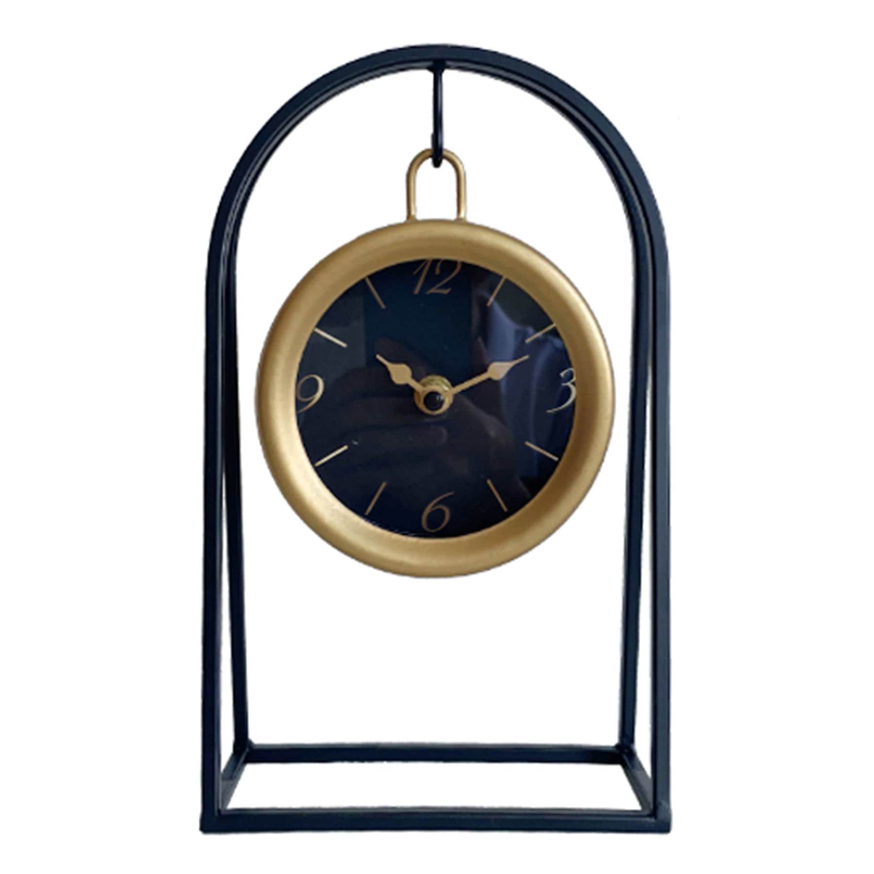 Providence Black & Gold Swinging Table Clock
