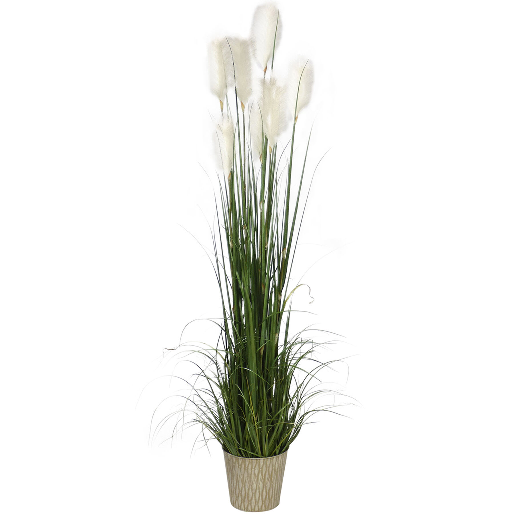 Green Grass Bundle with Metal Planter, 72.5"