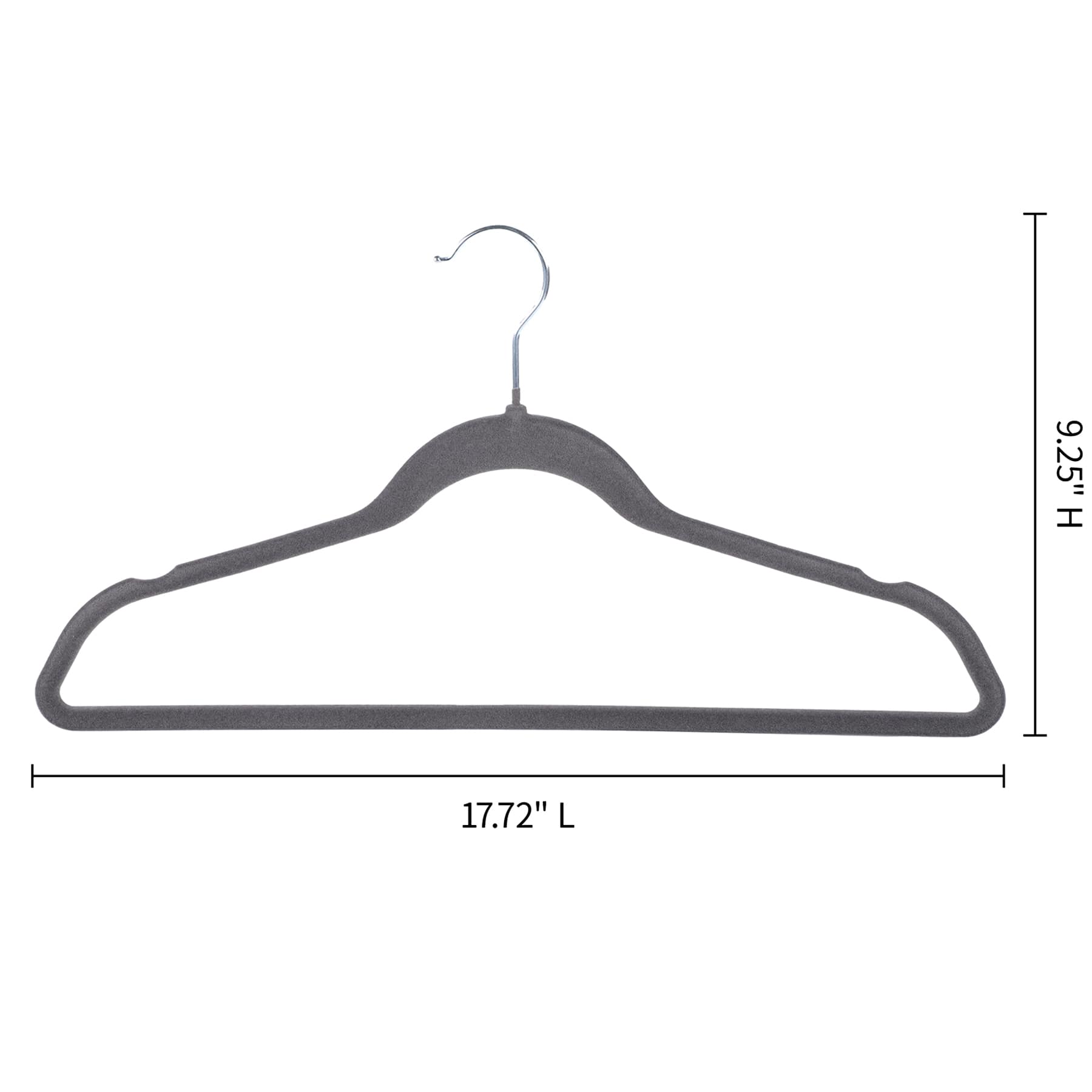 25-Pack Velvet Hangers, Black Pearl