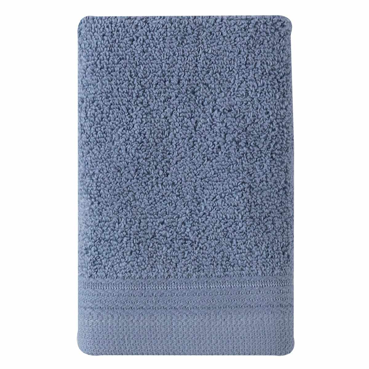 Honeybloom Plush Performance Solid Blue Washcloth, 13"