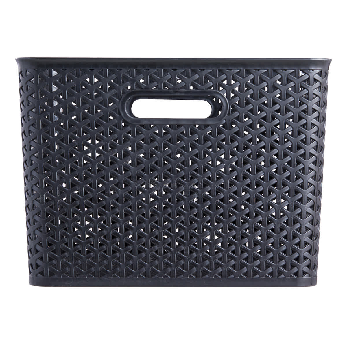 Black Y-Weave Storage Basket, Medium