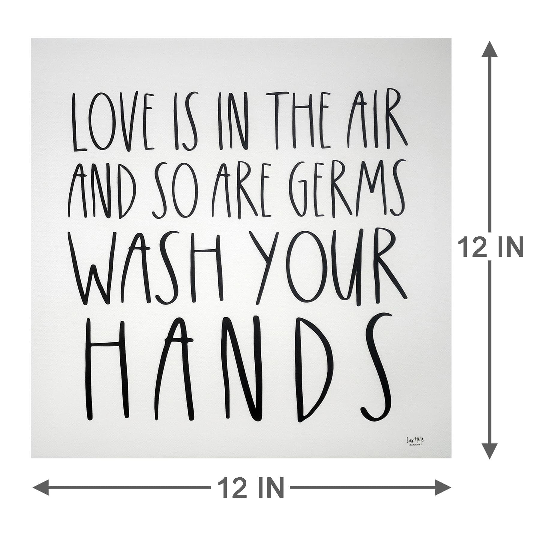 Bathroom Sentiment Canvas Wall Art, 12"