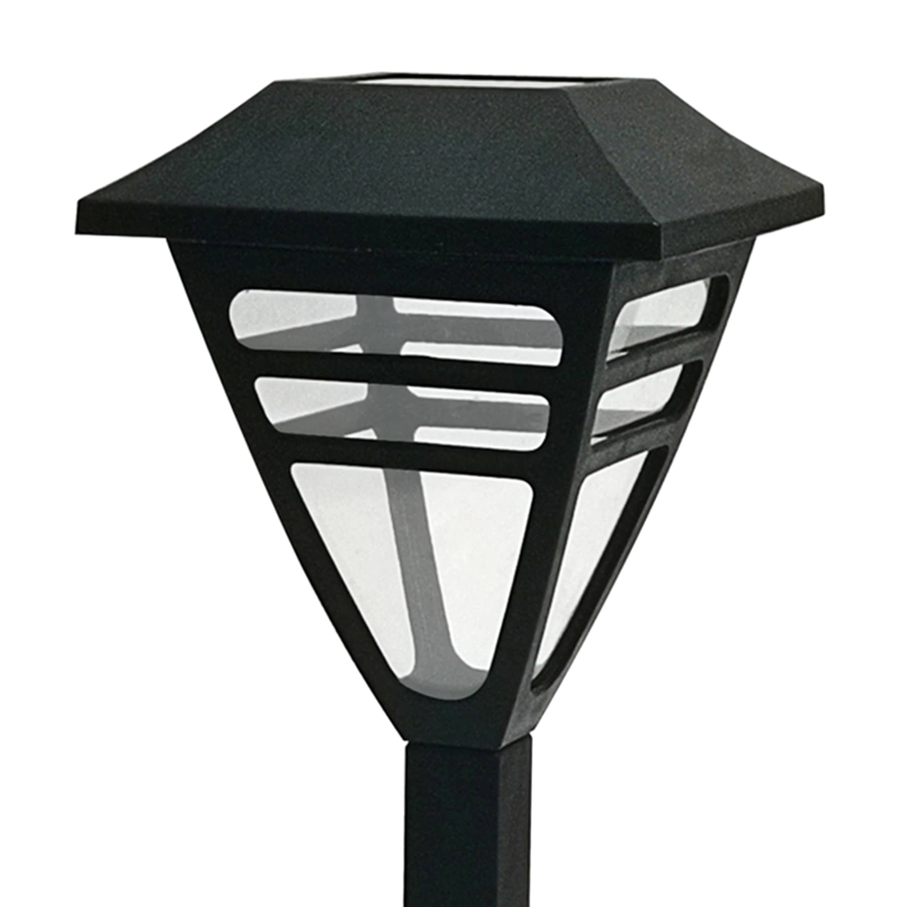 3-Lumen Solar Black Squared Pathway Light
