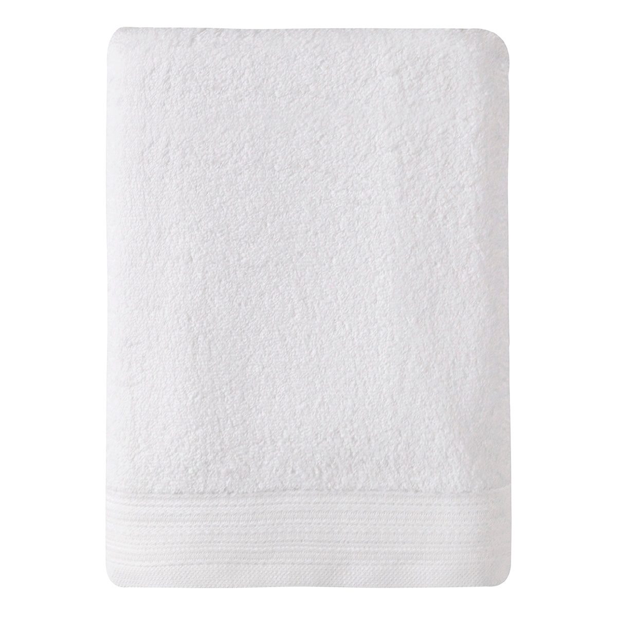 Honeybloom Plush Performance Solid White Bath Towel, 30x54