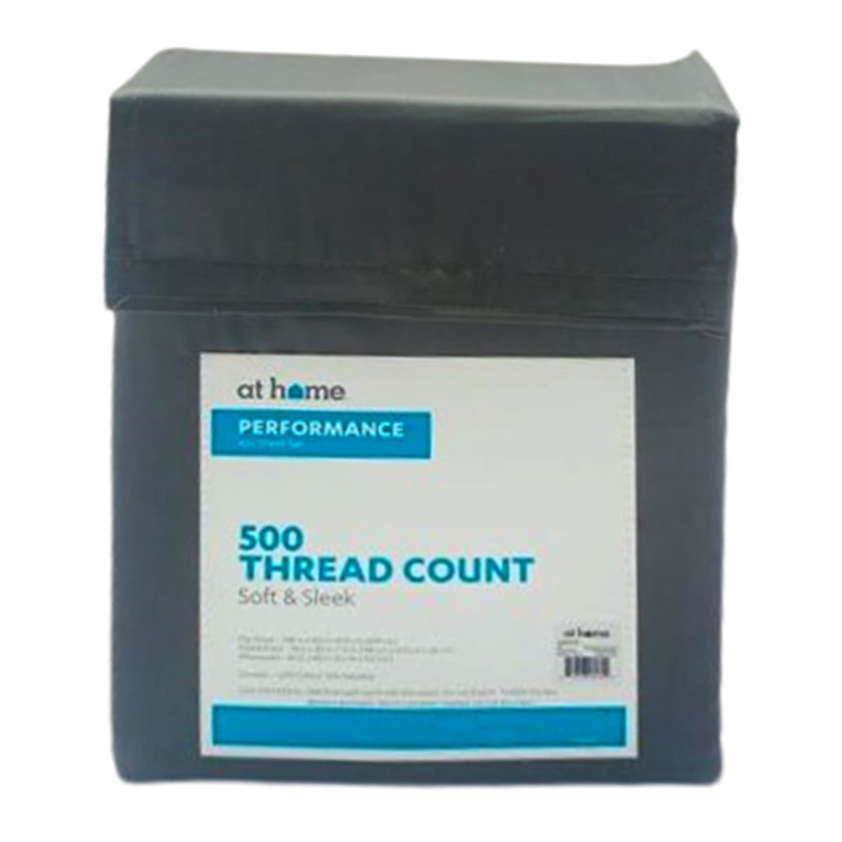 4-Piece Charcoal Grey 500 Thread Count Cotton Blend Sheet Set, King