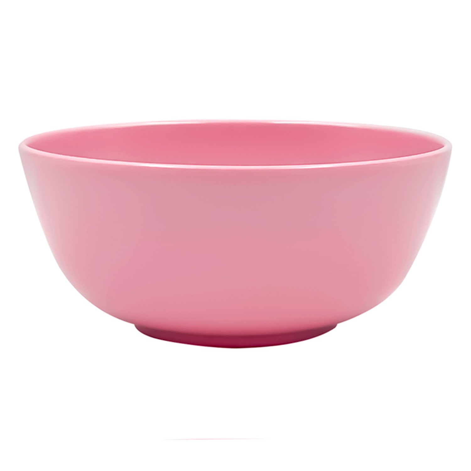 Set of 4 Solid Pink Melamine Bowls, 6"