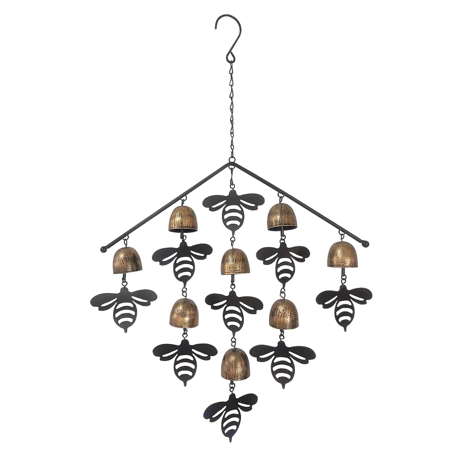 Honeybloom Bee Waterfall Wind Chime, 21"