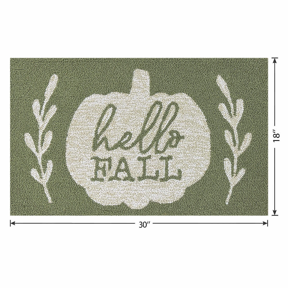 Hello Fall Hook Accent Rug, 18x30