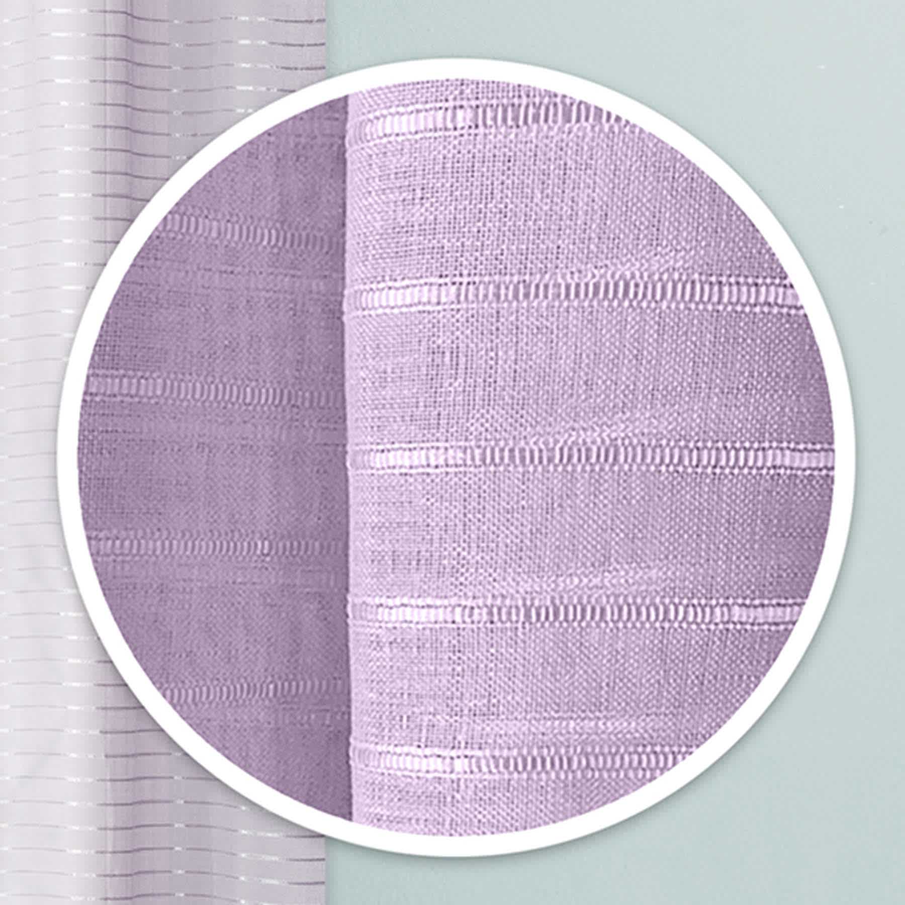 Tiny Dreamers Purple Striped Sheer Curtain Panel, 84"