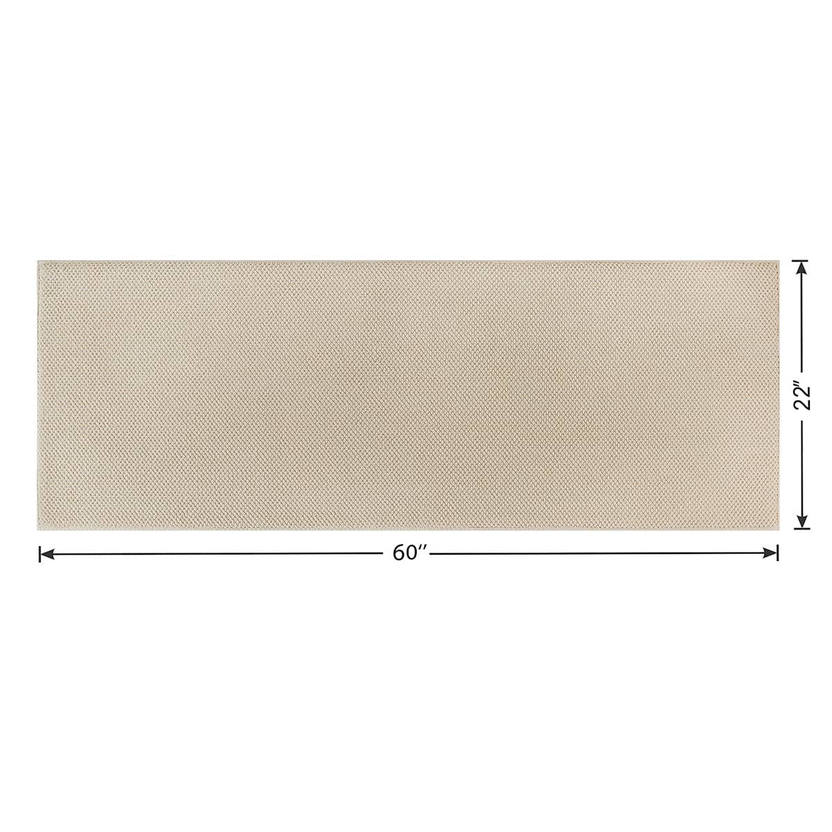 Tan Memory Foam Bath Runner, 22x60