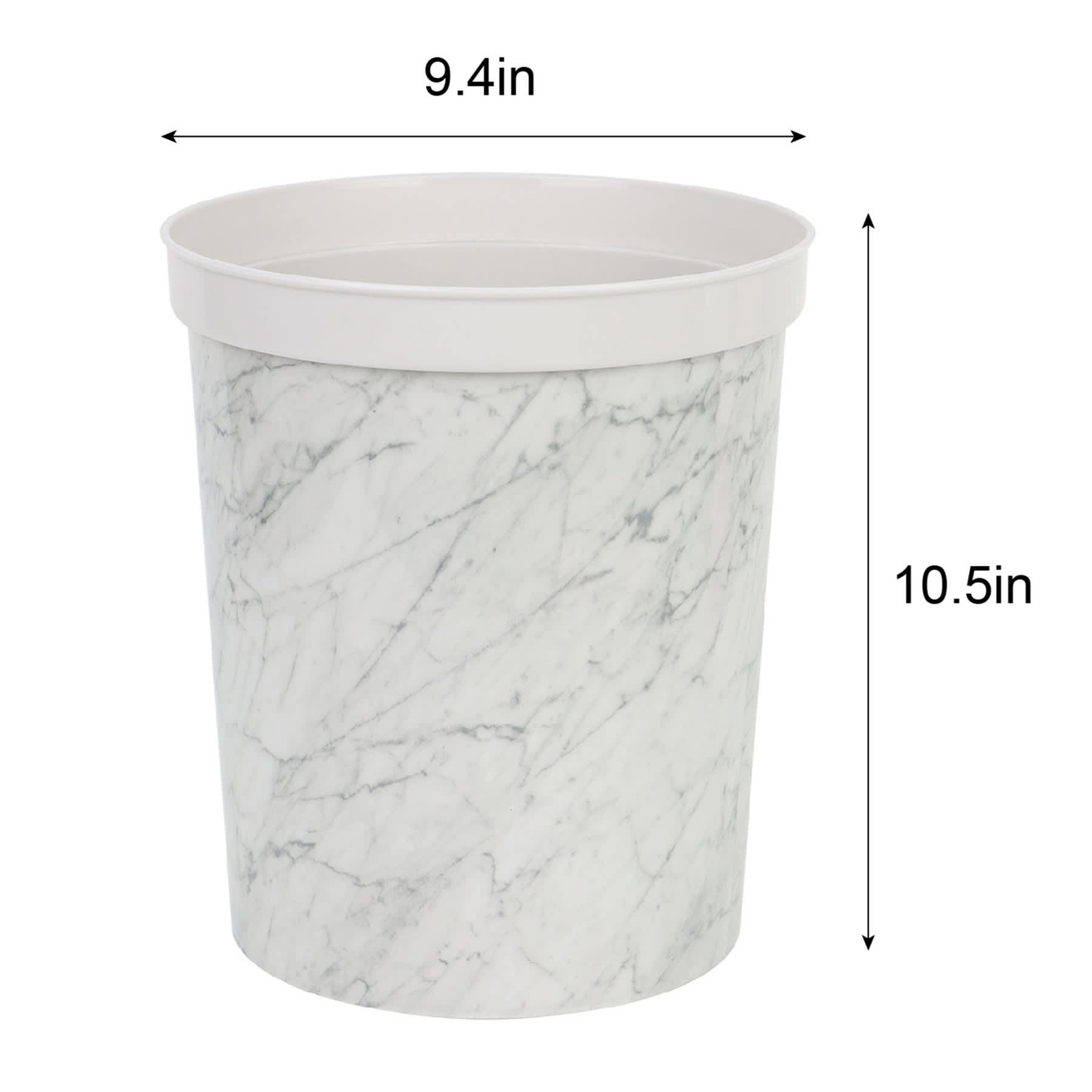 Ezy Storage Round Marbled Waste Bin, 10l