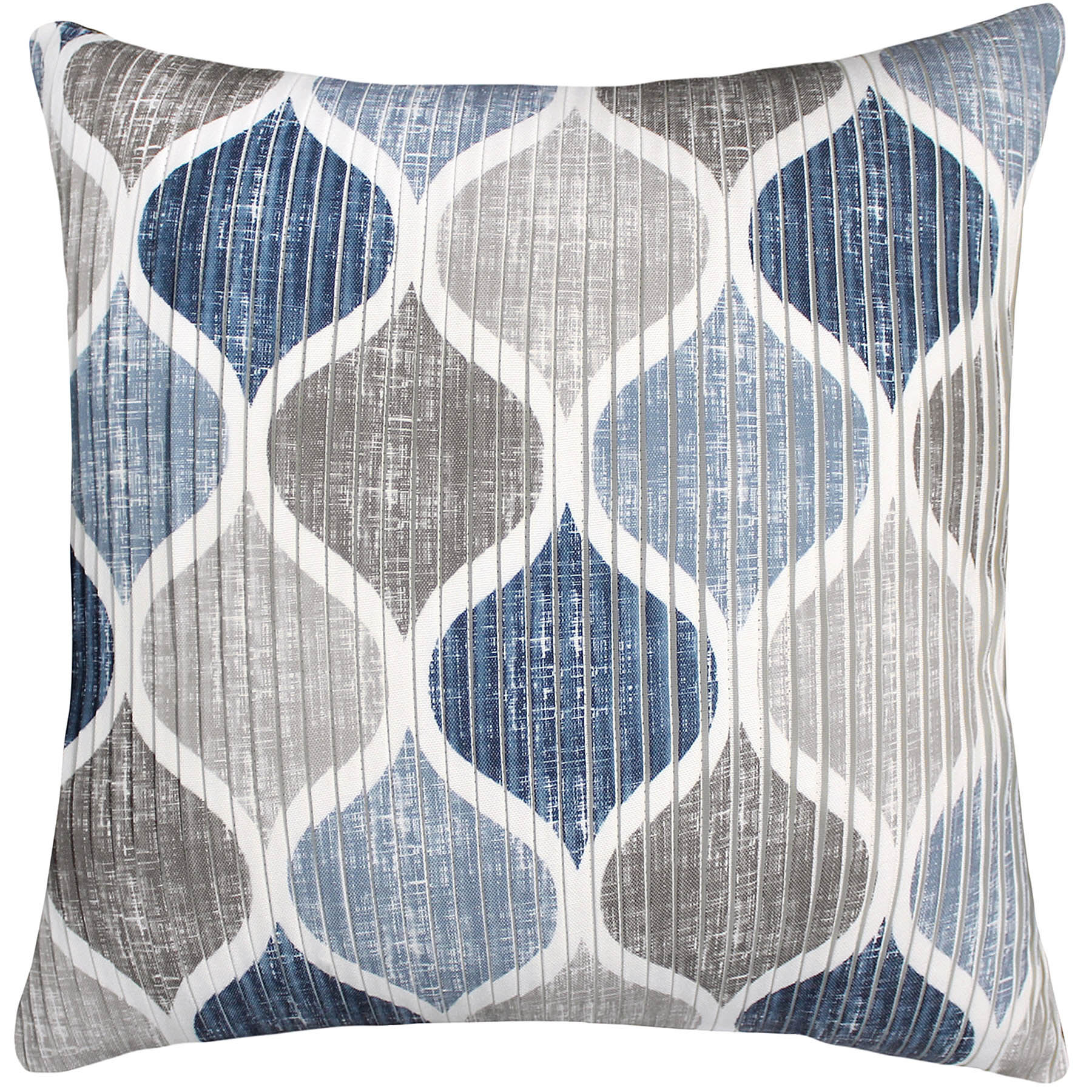 Hollis Indigo Pleated Throw Pillow, 18"