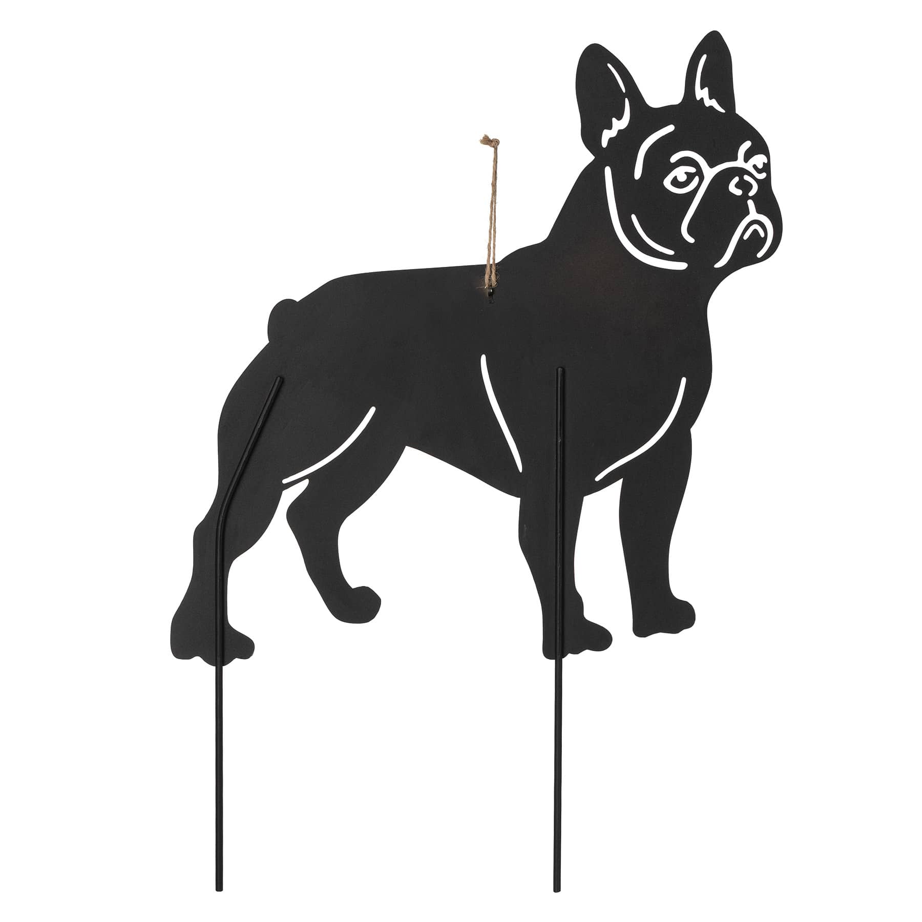 Bulldog Silhouette Yard Stake, 22"