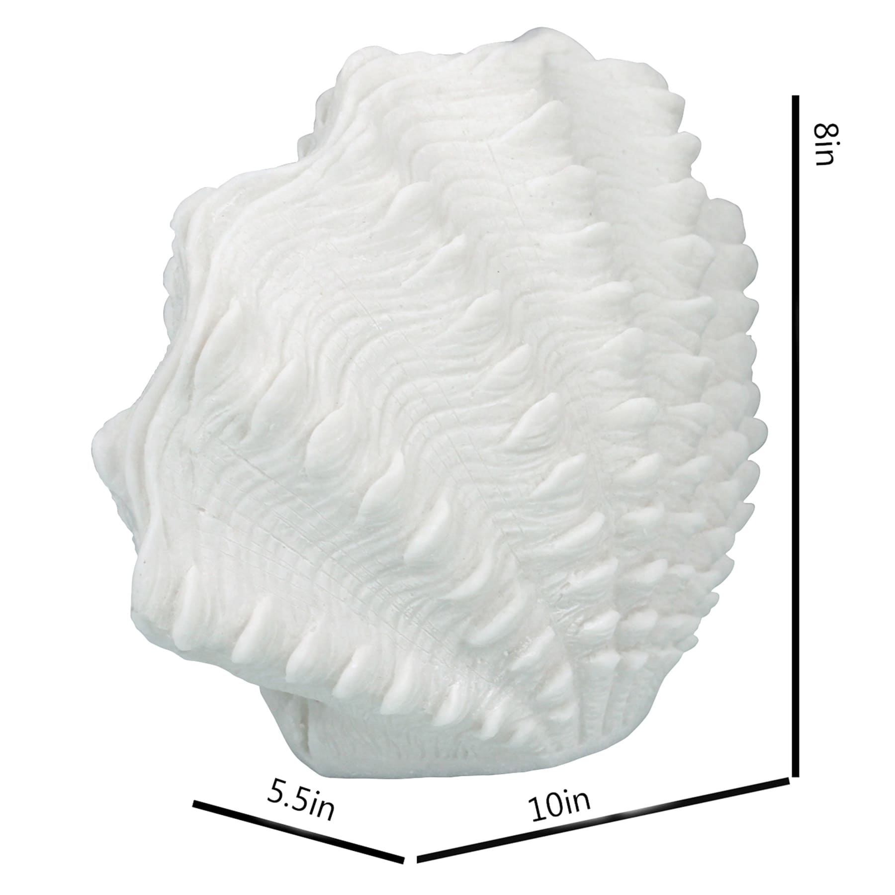 Ty Pennington Scallop Sandstone Outdoor LED Garden Statue, 10"