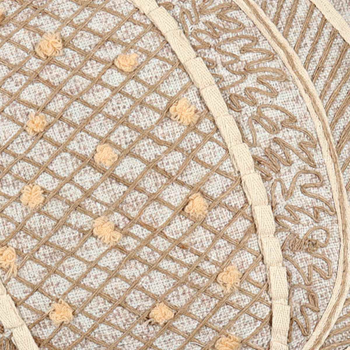 Neutral Woven Pumpkin Throw Pillow, 18"