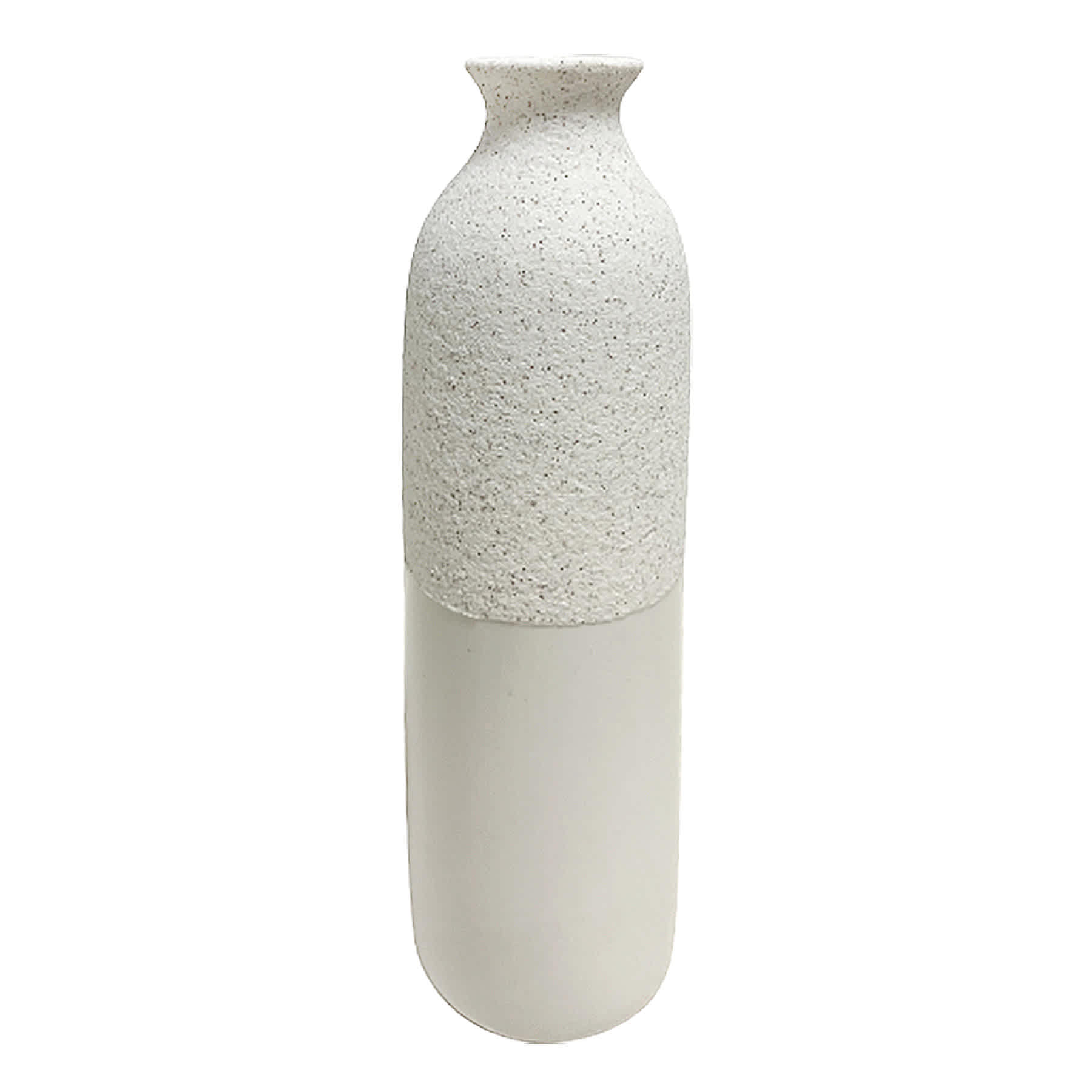 Honeybloom White Ceramic Vase, 9.3"