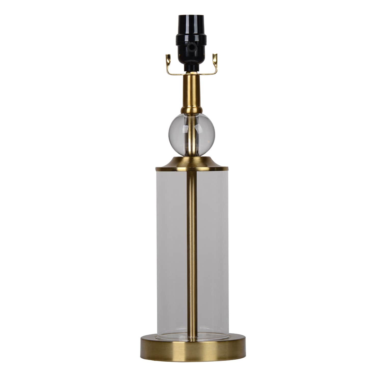 Providence Stacked Glass with Brass Medium Lamp Base, 17"