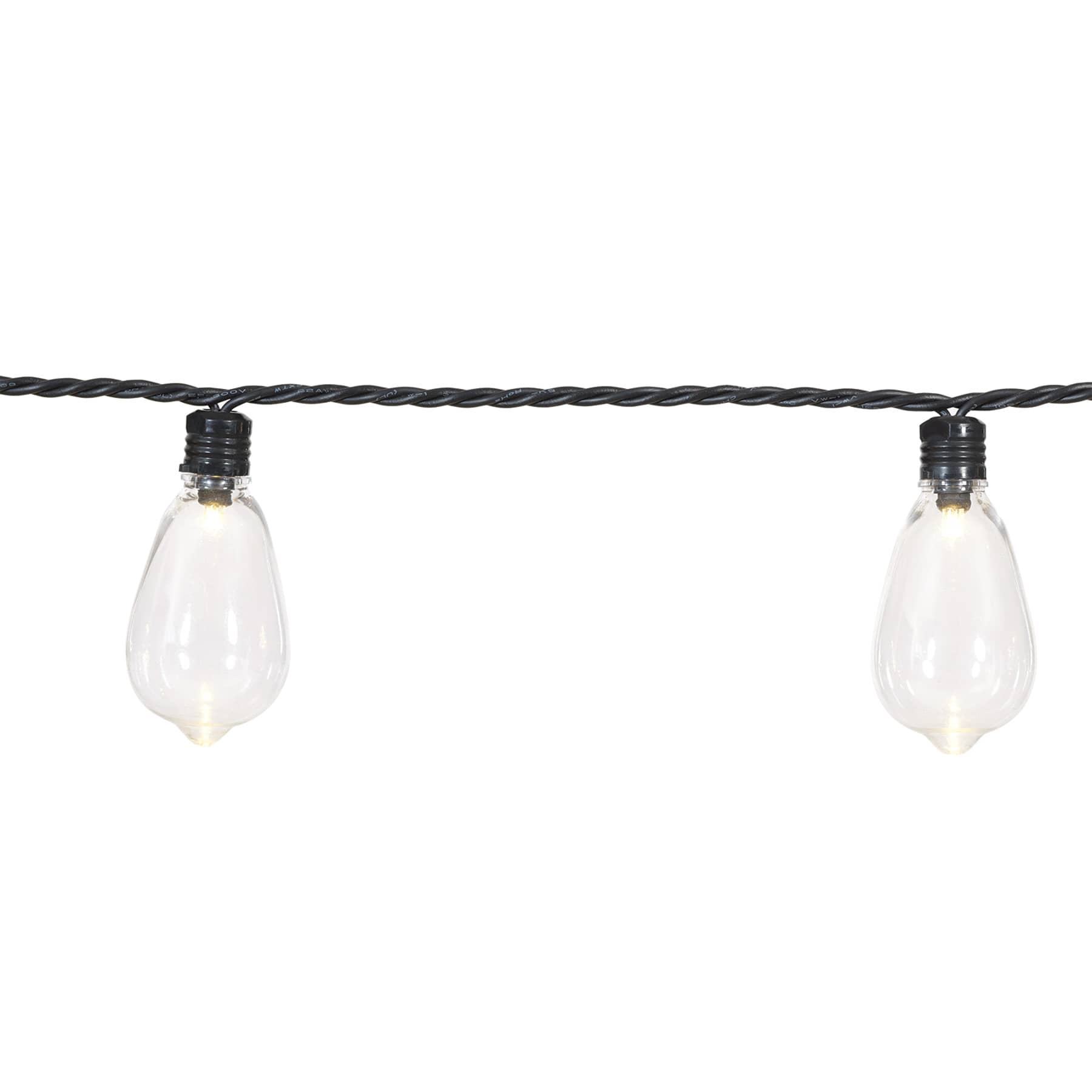 30-Count LED Edison String Lights with Black Wire