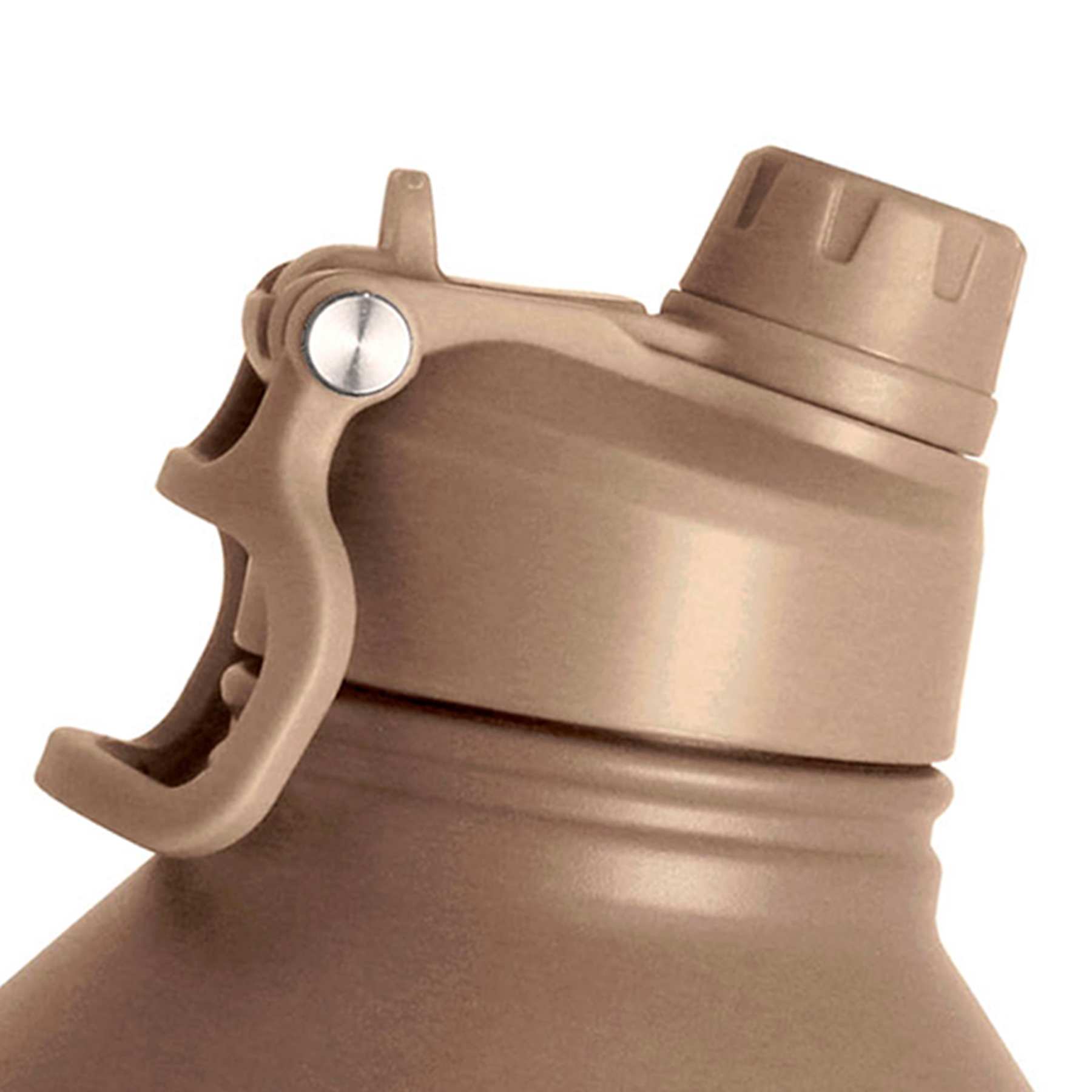 Hydraflow Khaki Steel Crusader Bottle with Dual Lid, 64oz