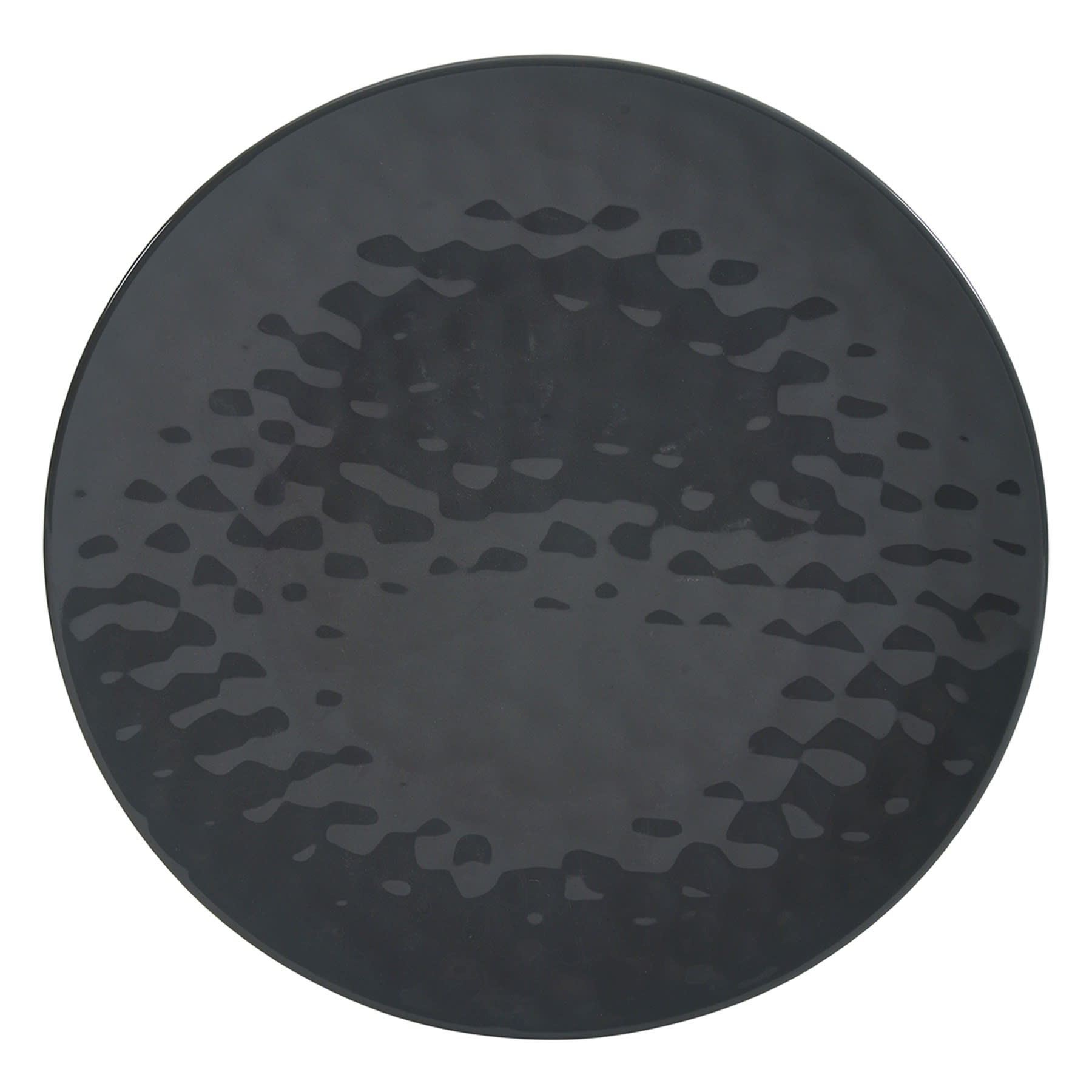Embossed Melamine Dinner Plate, Light Grey