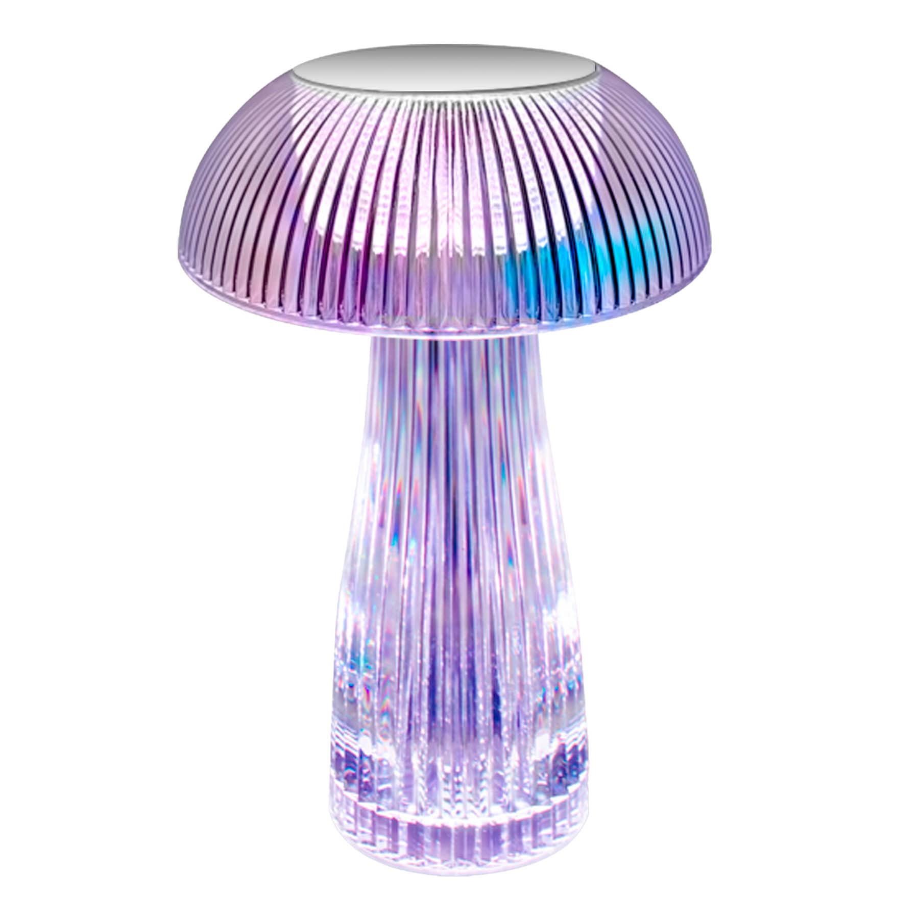 Clear Mushroom Touch Lamp, 10.5"