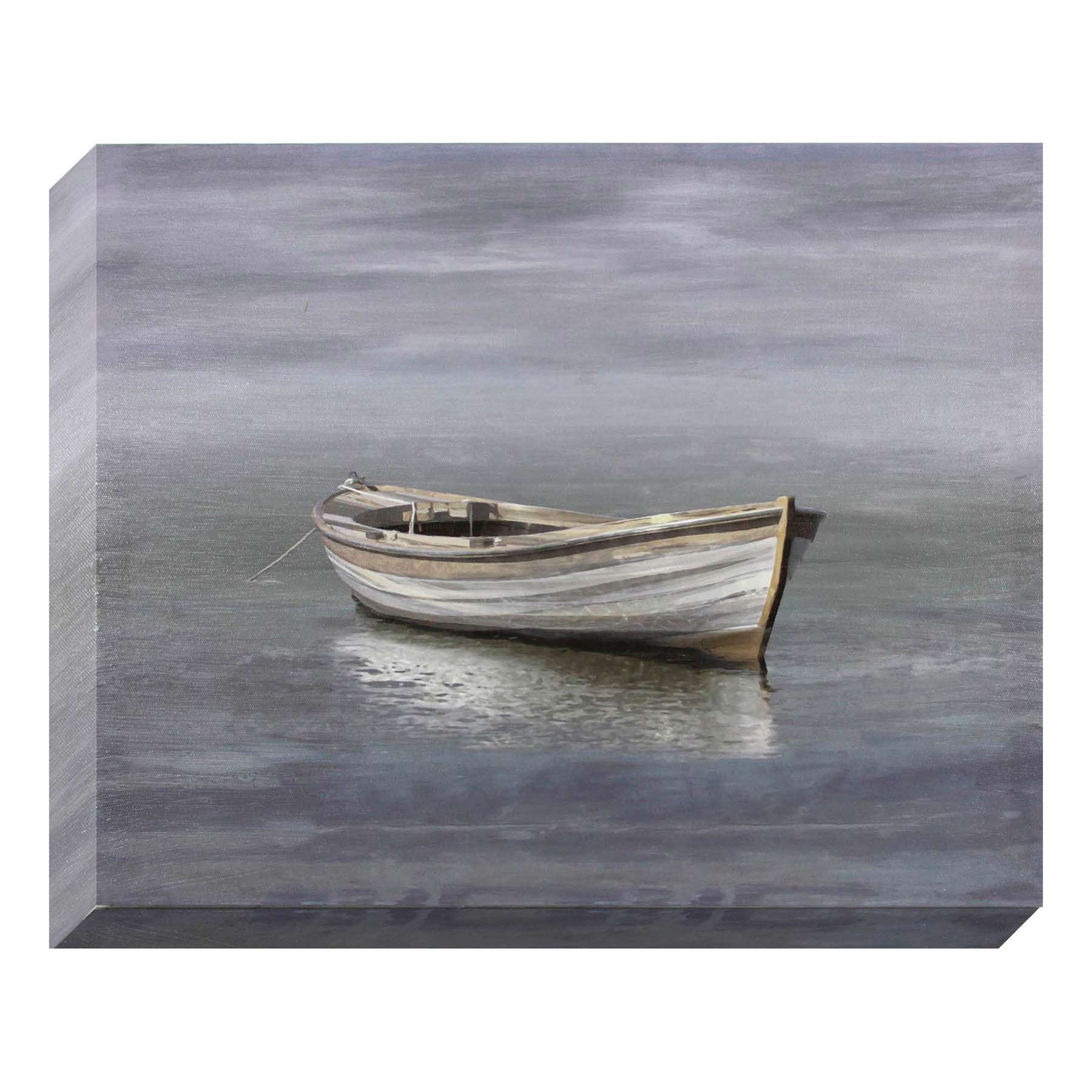 When Boats Rest Textured Canvas Wall Art, 16x20