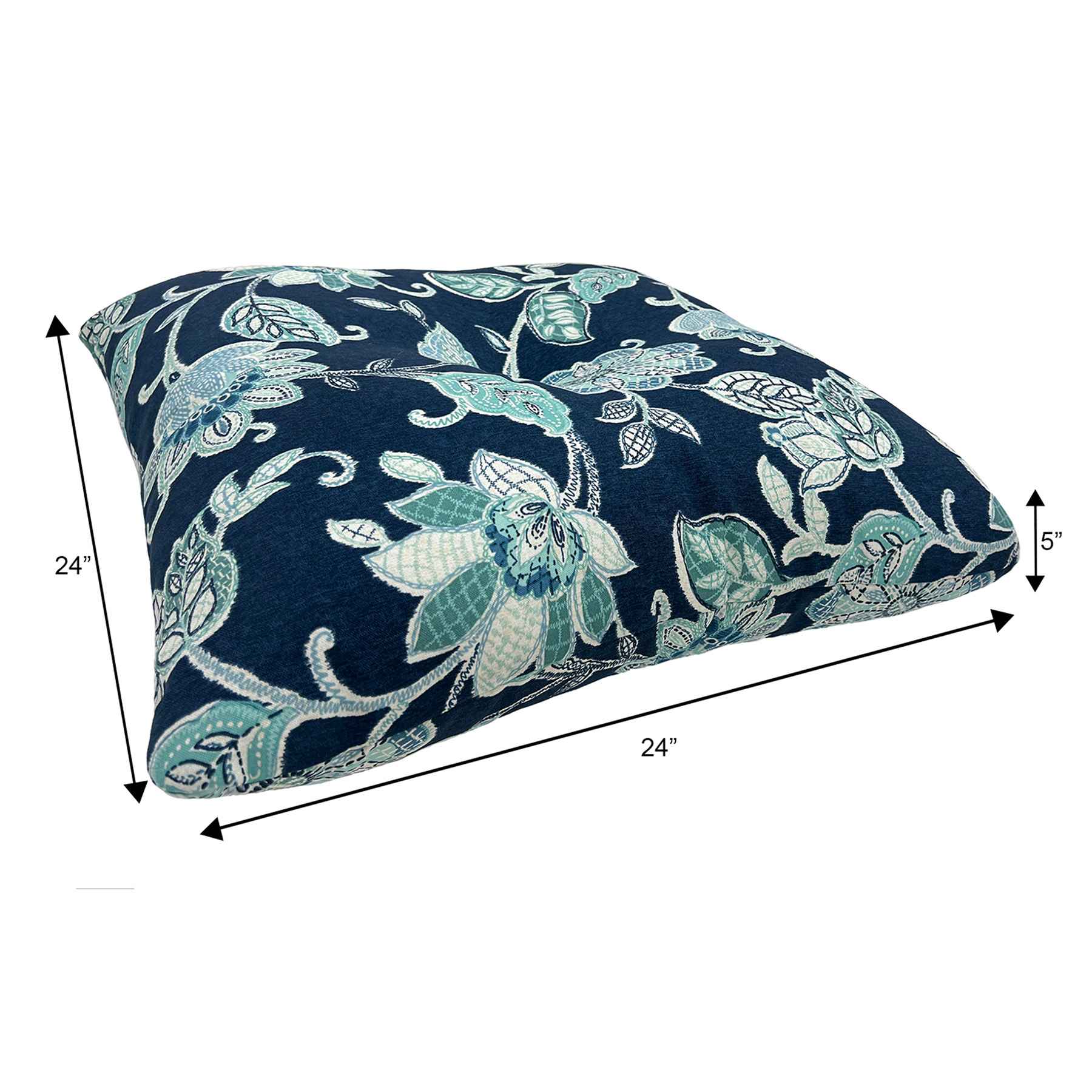 Providence Positano Navy Outdoor Tufted Back Cushion