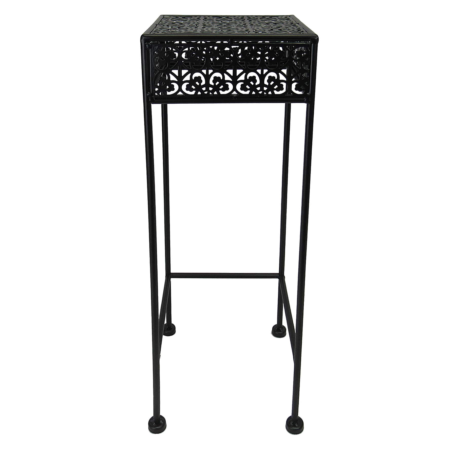 Black Metal Square Plant Stand, Small
