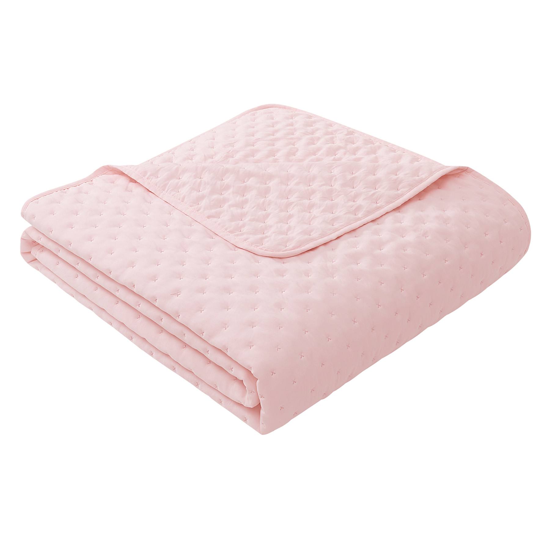 Tiny Dreamers 2-Piece Pink Washed Pinsonic Quilt Set, Twin/Twin XL