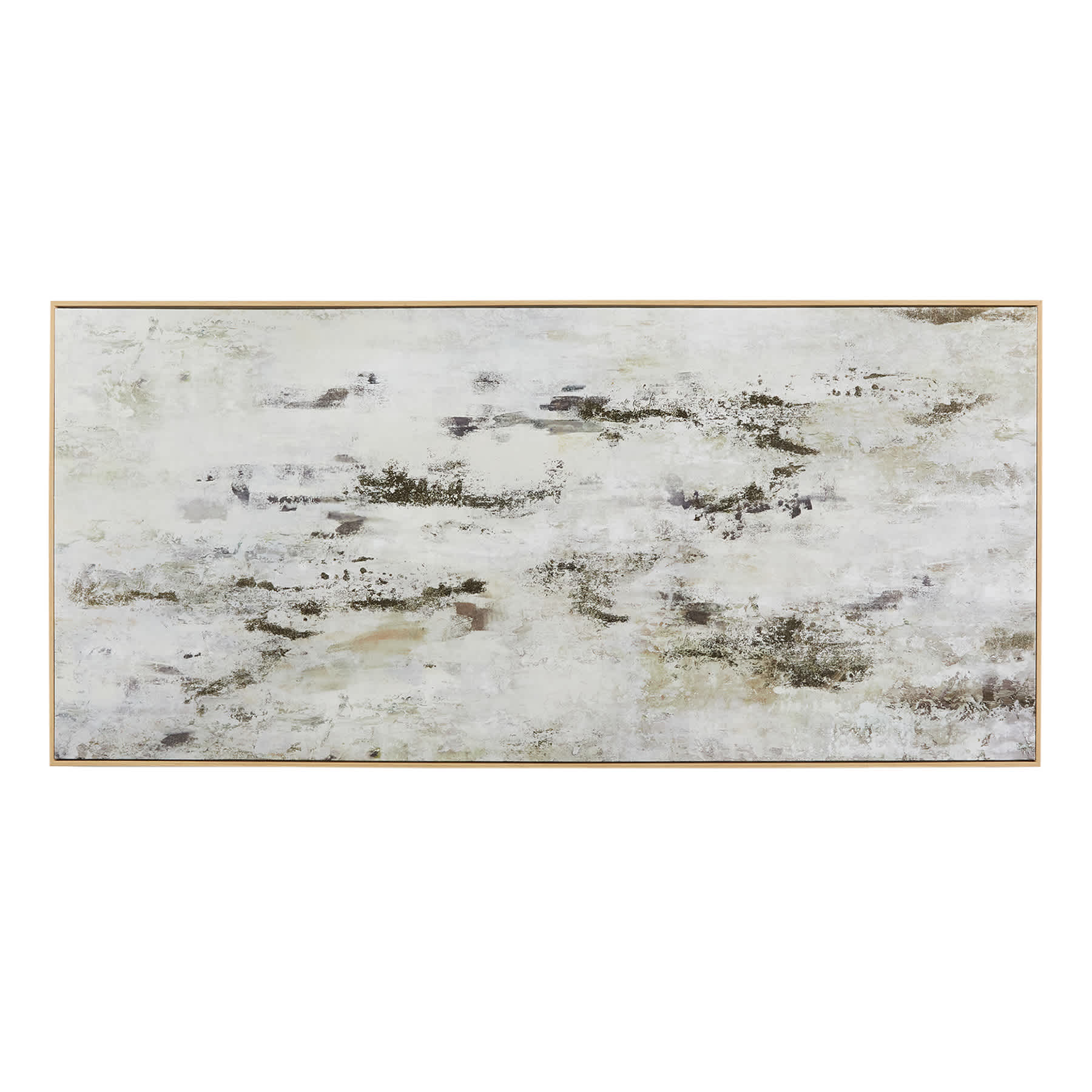 Framed Neutral Abstract Canvas Wall Art, 60x28