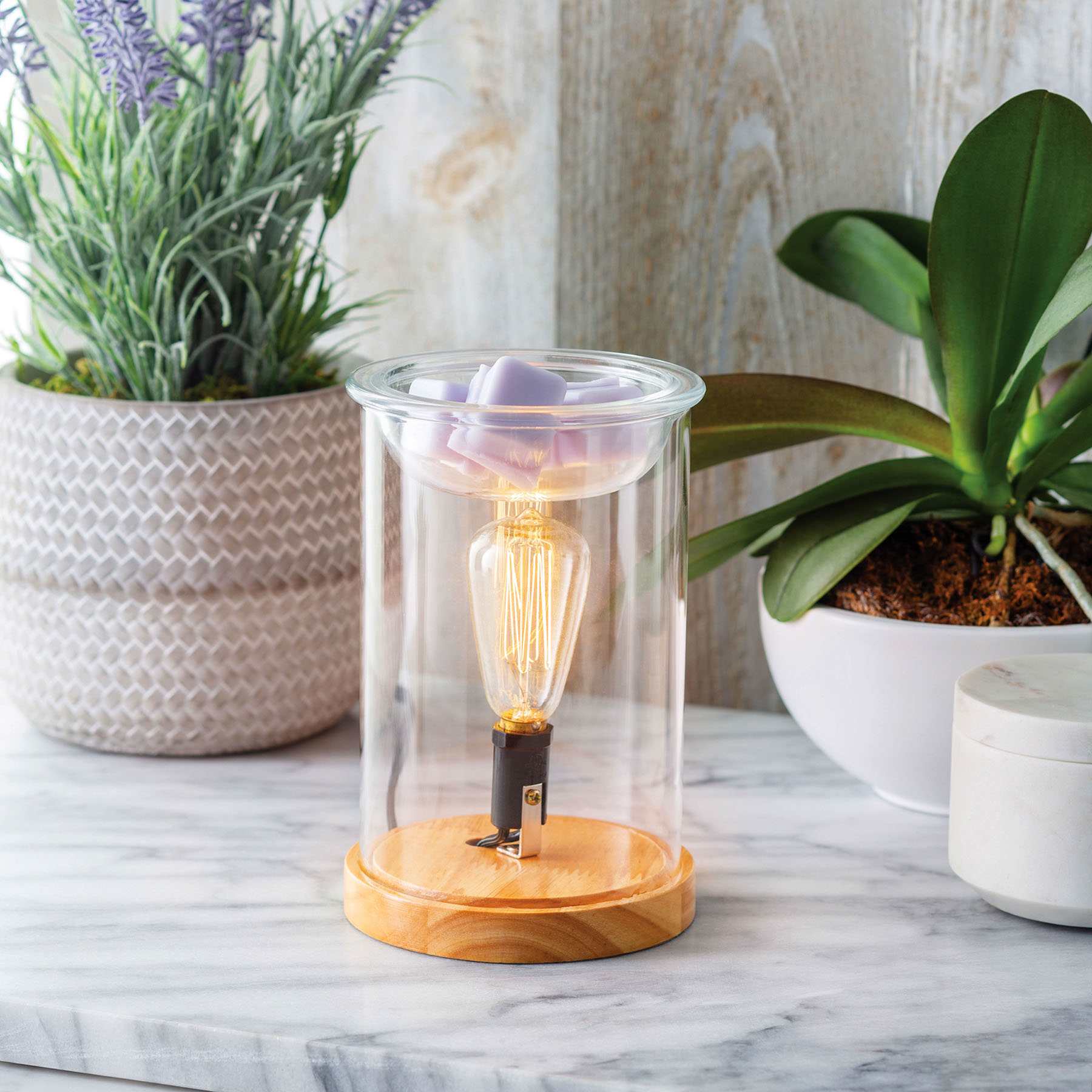 Wood & Glass Illumination Fragrance Wax Warmer