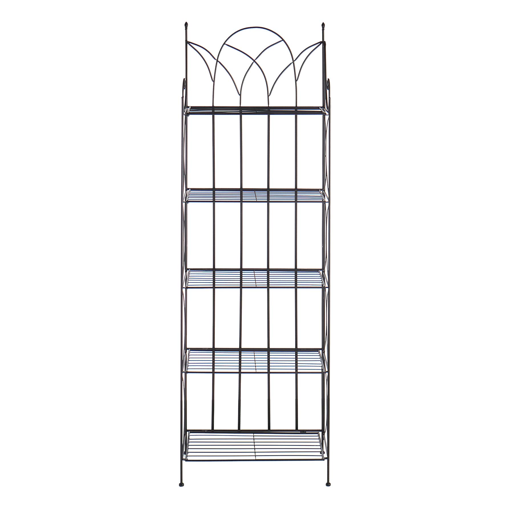 Providence 5-Tier Black Gothic Baker Rack with Metal Wire Shelves