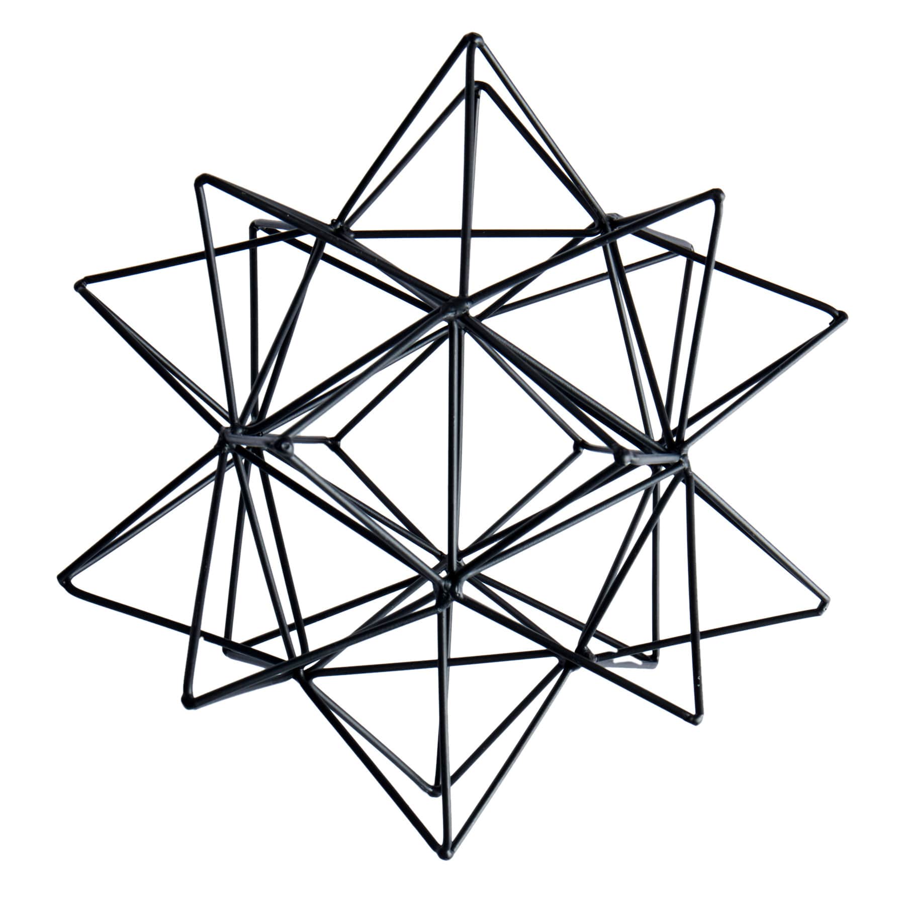 Found & Fable Black Metal Geo Decor, 10"