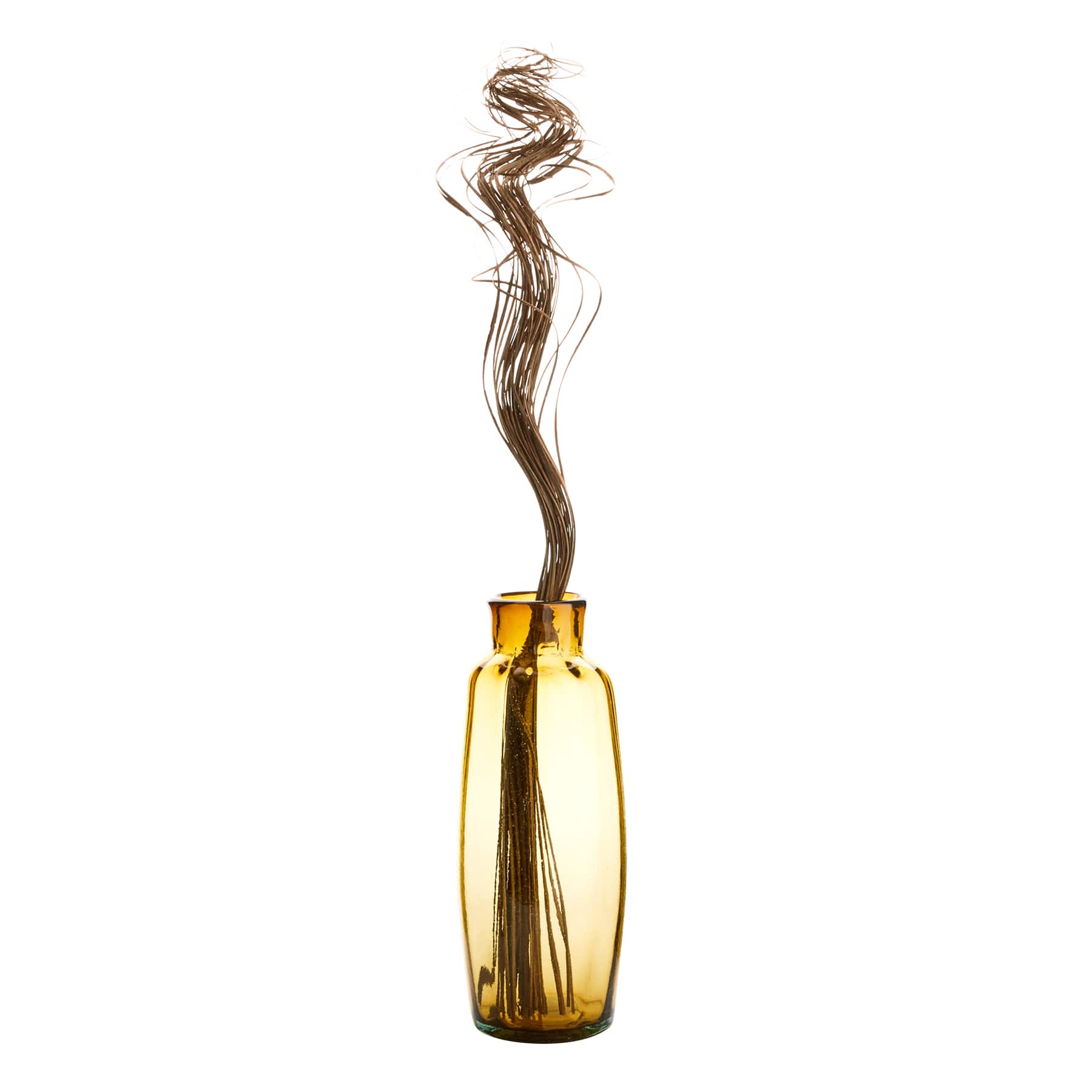 Honeybloom Tall Amber Glass Vase, 14"
