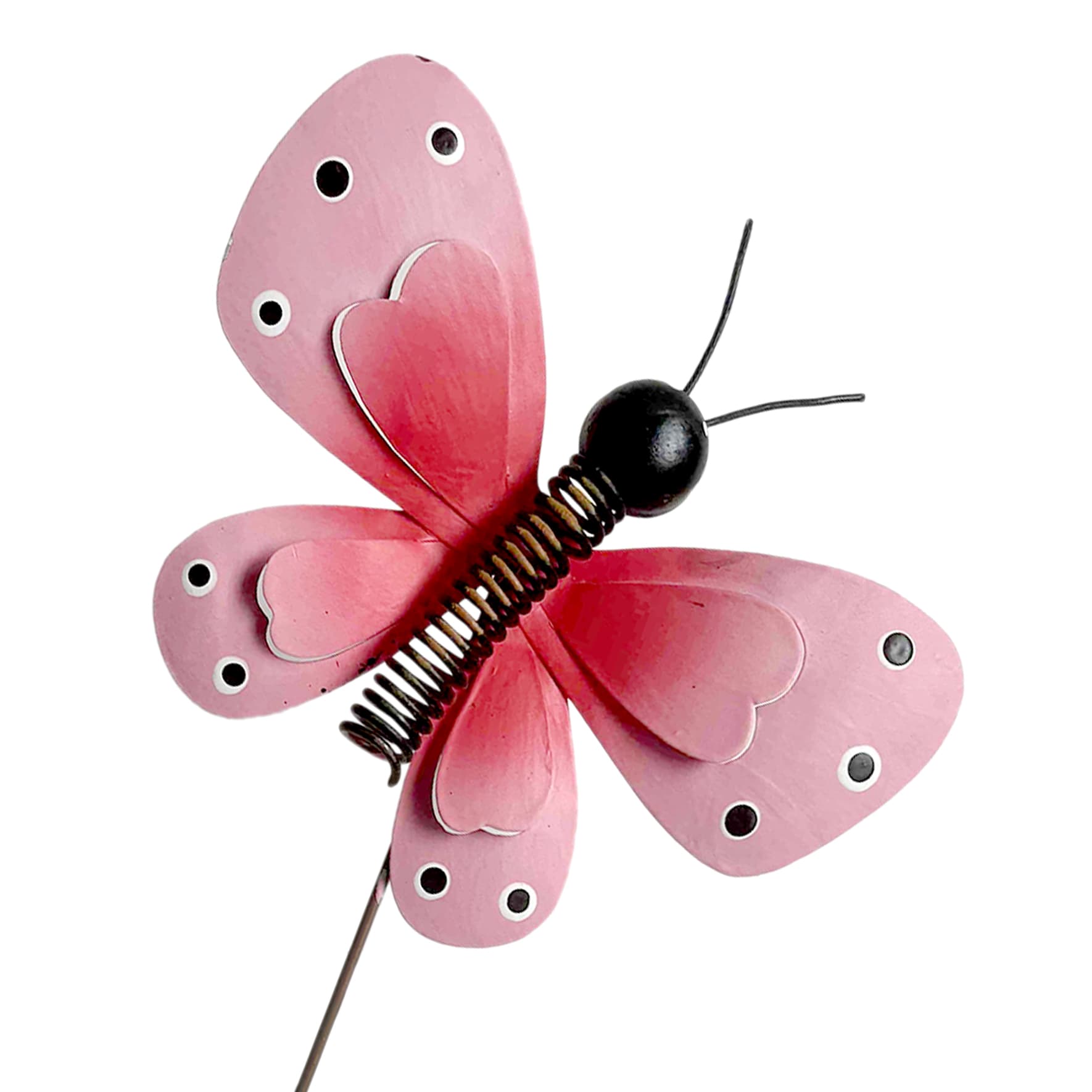 Pink Butterfly Yard Pick, 5.5"